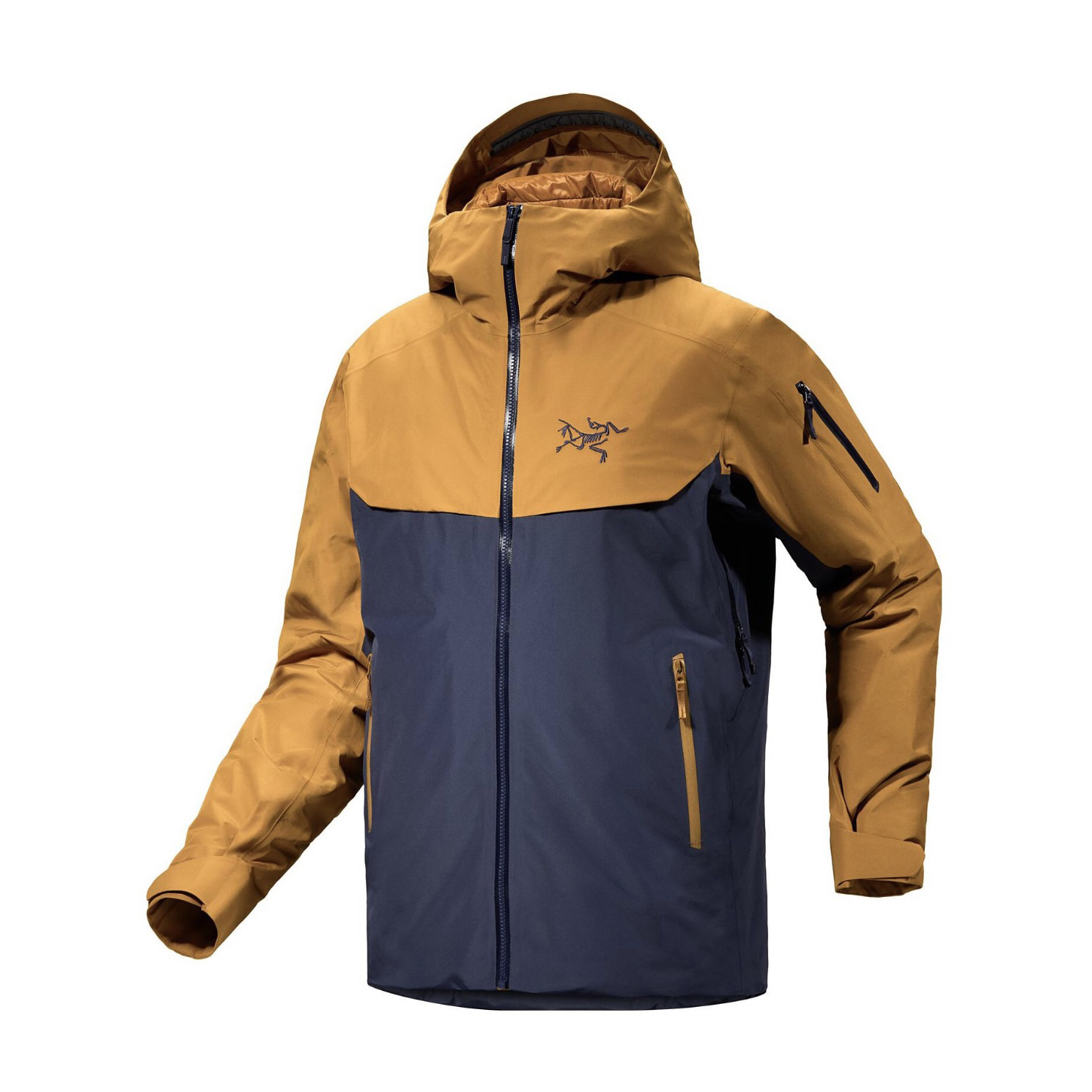 NIGO Arcteryx Men's Autumn and Winter Zipper Hooded Long Sleeve Solid Color Ski Jacket #nigo73884