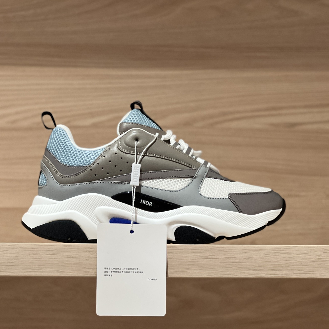 NIGO Dior B22 Men's and Women's Leather Mesh Lace Up Colorblocking Low Top Sport Thick Sole Casual Shoes #nigo73876