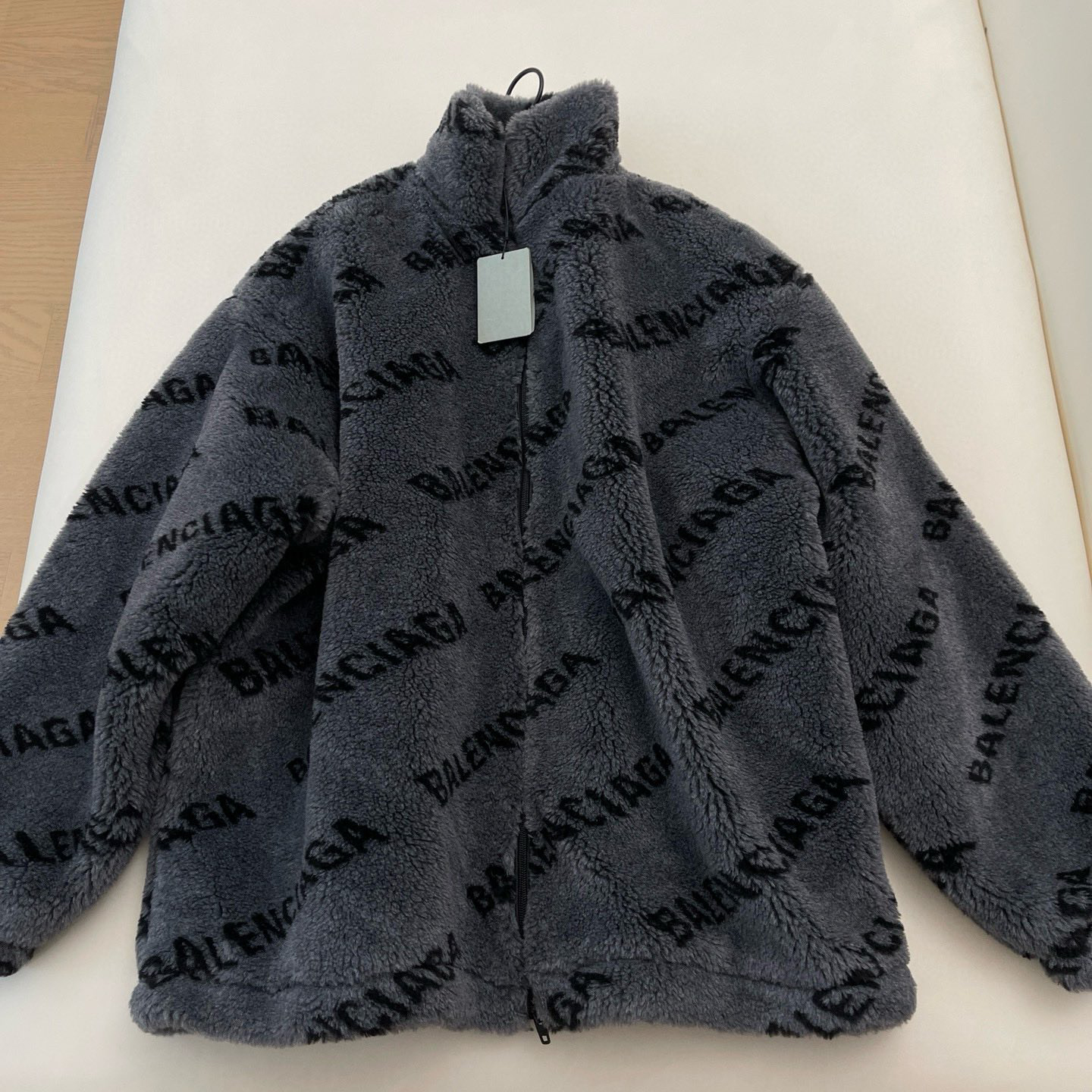 NIGO Balenciaga Women's Autumn and Winter Letter Printed Solid Color Lamb's Wool Zipper Long Sleeve Jacket #nigo73875