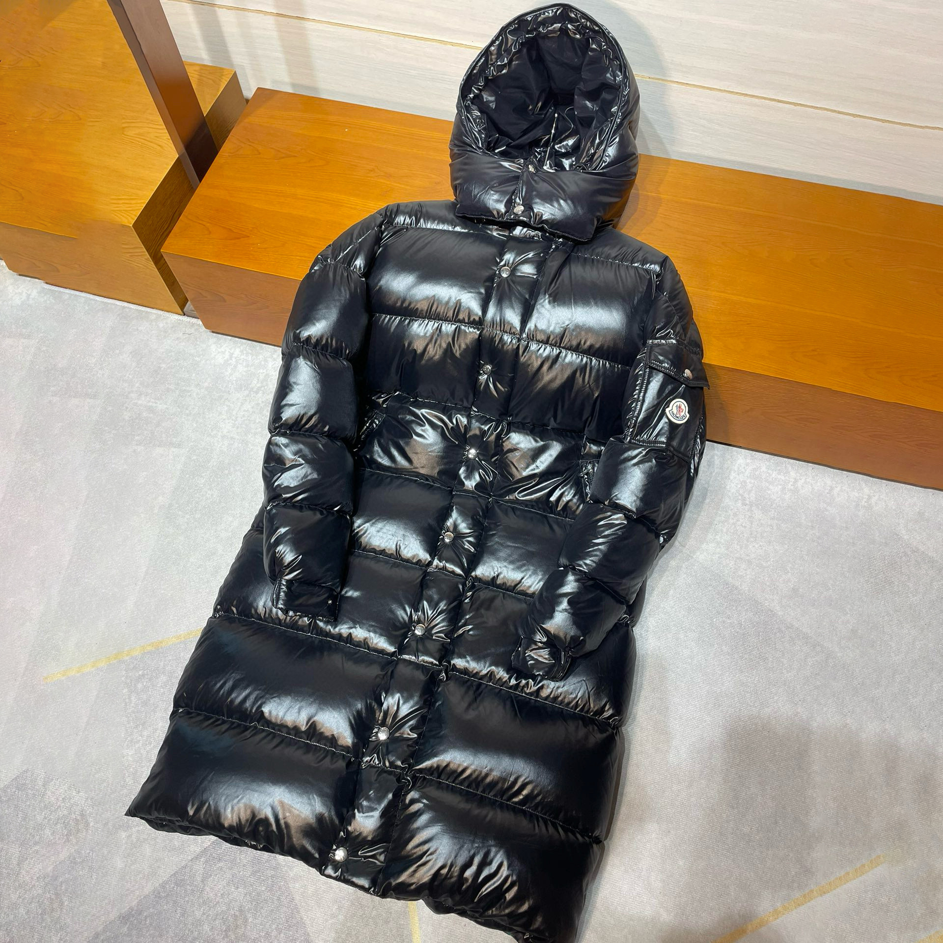 NIGO Moncler Women's Winter Solid Color Hooded Long Zipper Long Sleeve Down Jacket #nigo73874