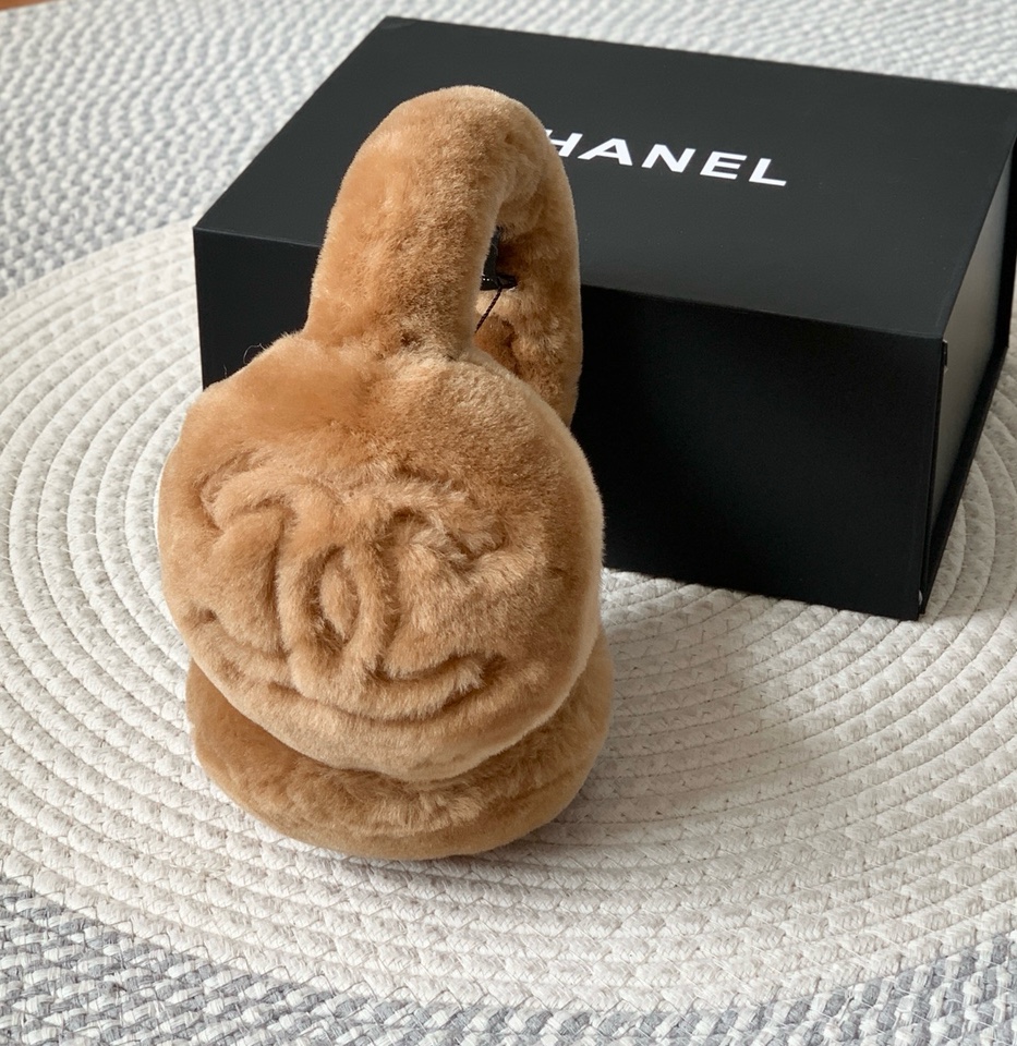 NIGO Chanel Men's and Women's Solid Color Embroidered Letter Logo Wool Warm Earmuffs #nigo73888