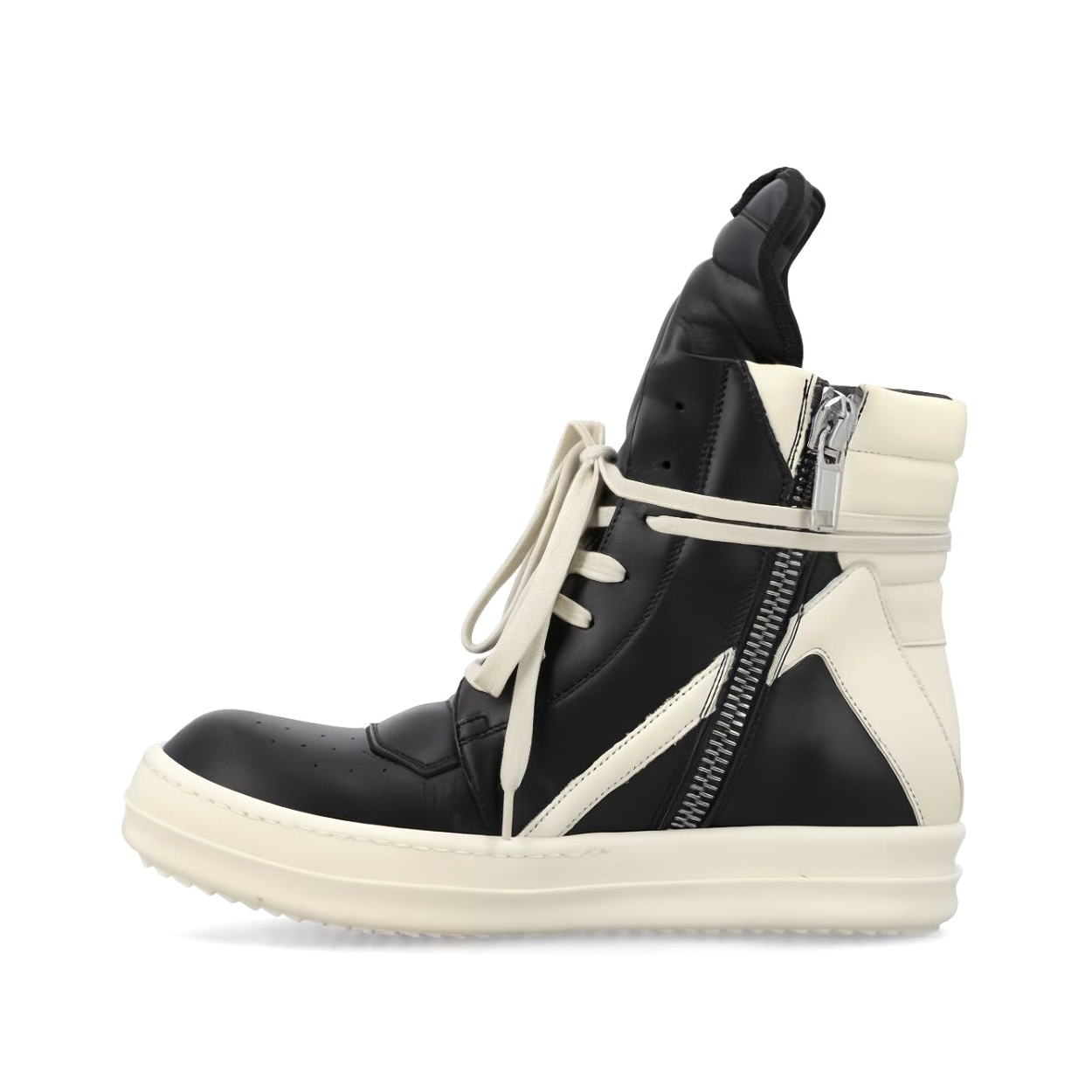 NIGO Rick Owens Men's And Women's Fall And Winter Colorblocking Round Head Overshoes Zipper Lace Up High Top Short Boots Shoes #nigo73914