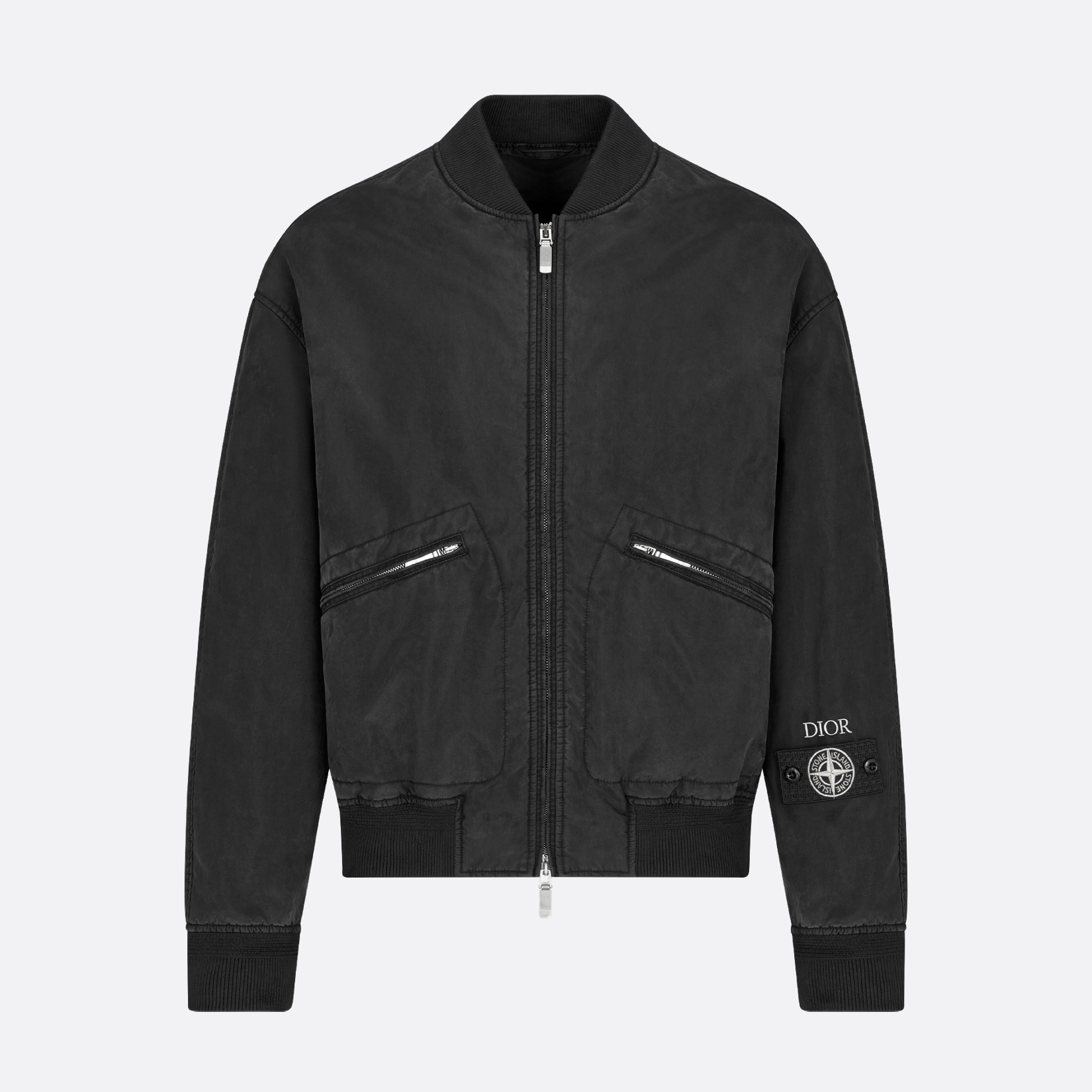 NIGO Dior X Stone Island Men's Spring Autumn Solid Color Letter Logo Pilot Zipper Long Sleeve Jacket Bomber Jacket #nigo73911