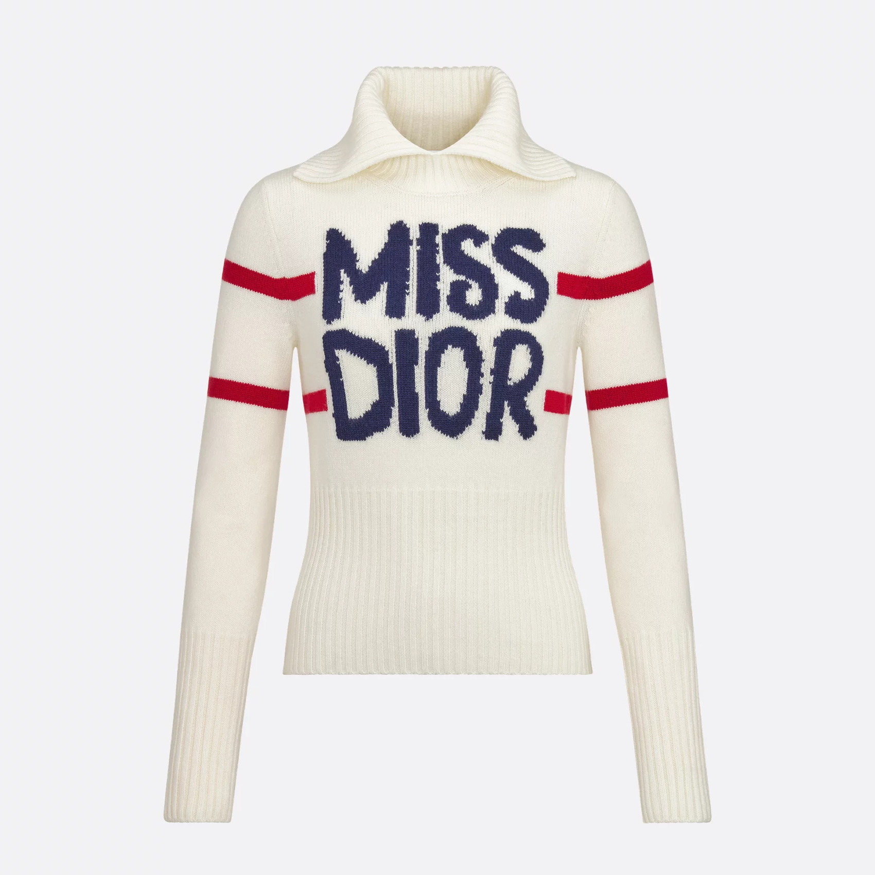 NIGO Dior Women's Spring and Autumn Letter Printed Cashmere Two Color Half Turtleneck Knit Sweater #nigo73887
