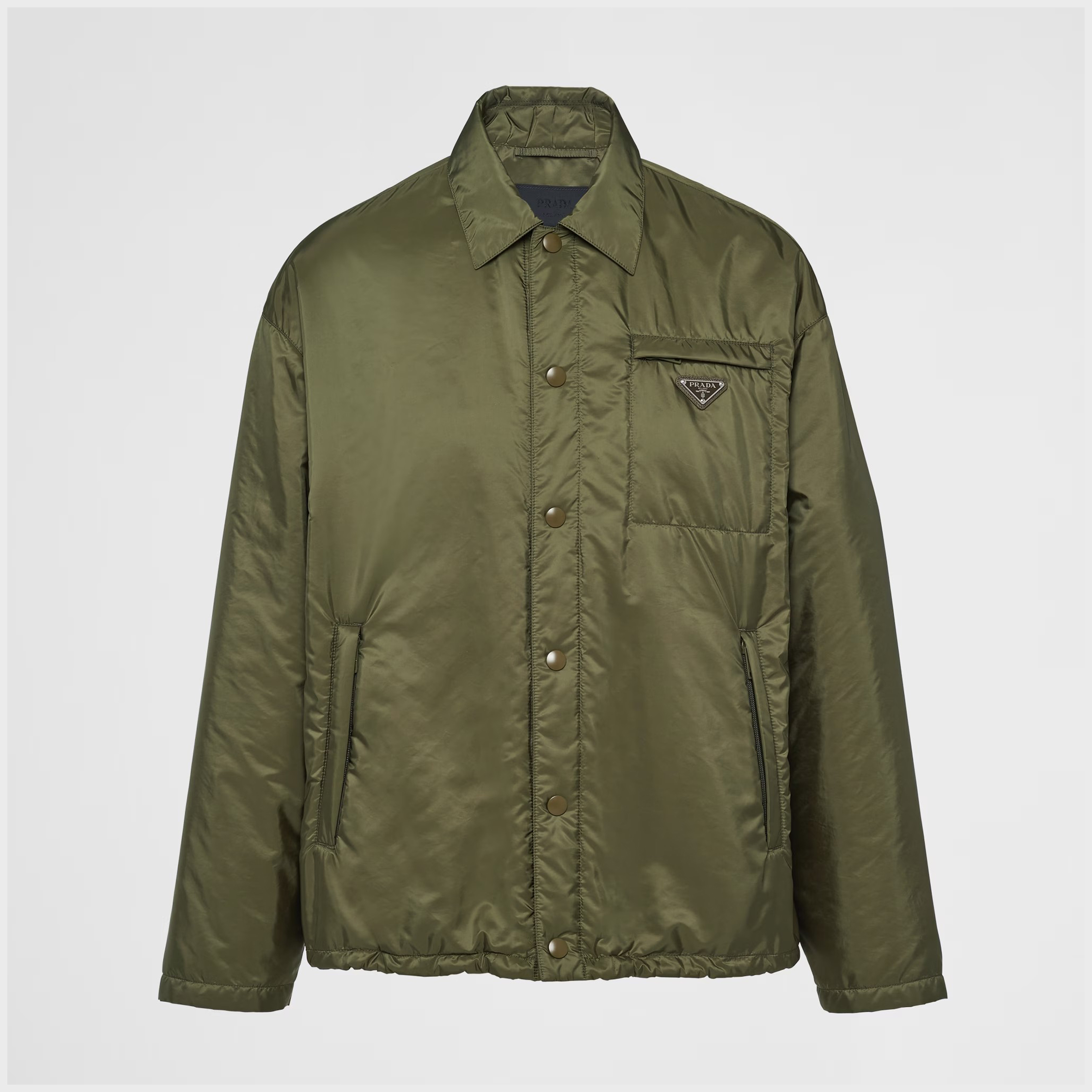 NIGO Prada Men's Autumn and Winter Solid Color Single Breasted Nylon Cotton Jacket Long Sleeve Jacket #nigo73912