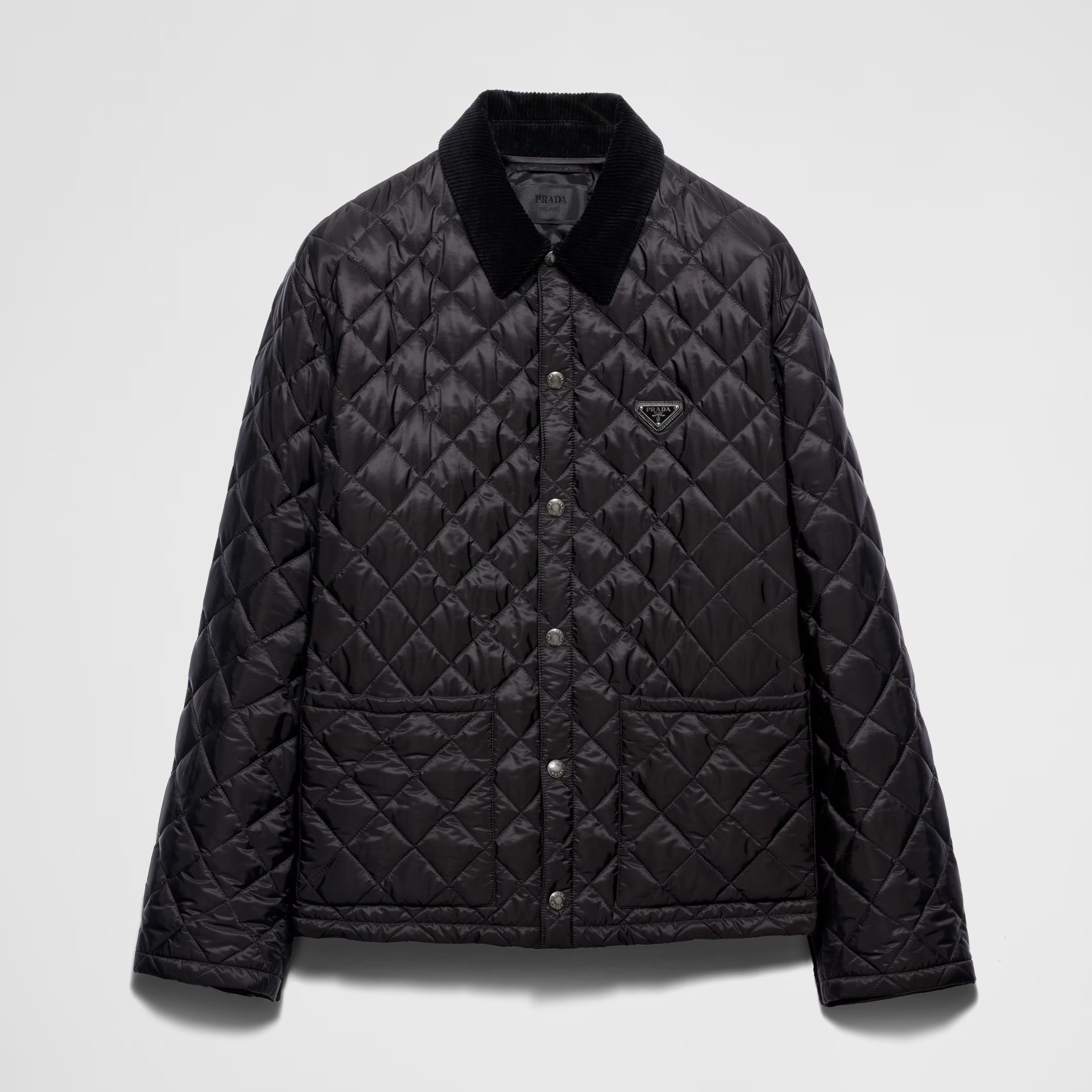 NIGO Prada Men's Autumn and Winter Solid Color Nylon Quilted Single Breasted Long Sleeve Puffer Down Jacket #nigo73918