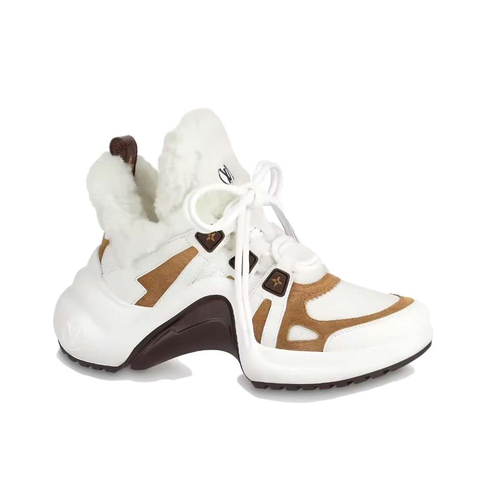 NIGO Louis Vuitton Archlight 1.0 Women's Fall/Winter Leather Wool Lace Up Low Top Casual Sneakers Shoes #nigo73924