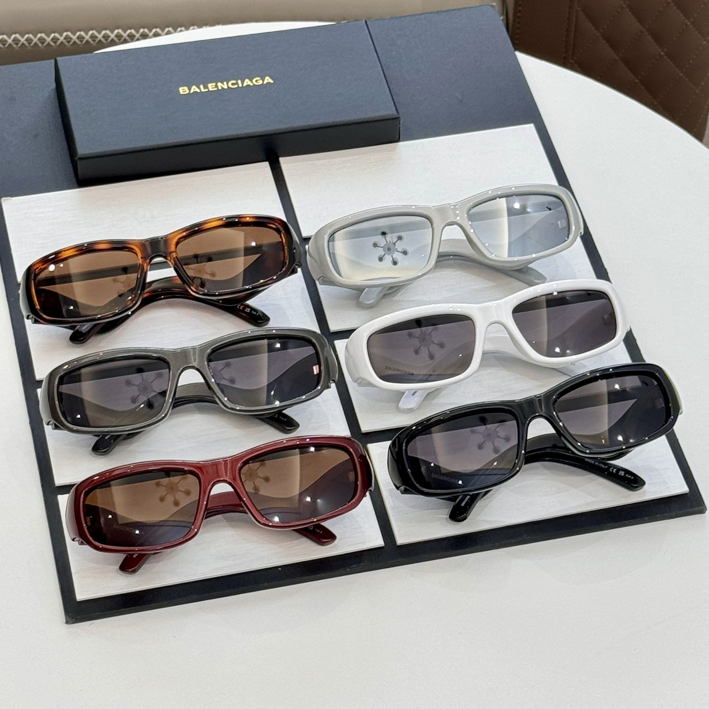 NIGO Balenciaga Men's and Women's Solid Color Irregularly Shaped Legs Sunglasses Eyeglasses Glasses #nigo73951