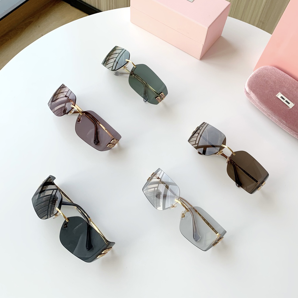 NIGO MiuMiu Women's Solid Color Logo Plate Frame Sunglasses Eyeglasses Glasses #nigo73946