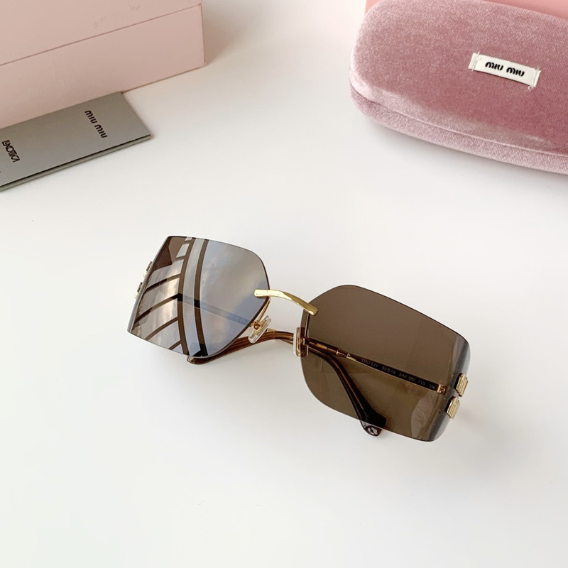 NIGO MiuMiu Women's Solid Color Logo Plate Frame Sunglasses Eyeglasses Glasses #nigo73946