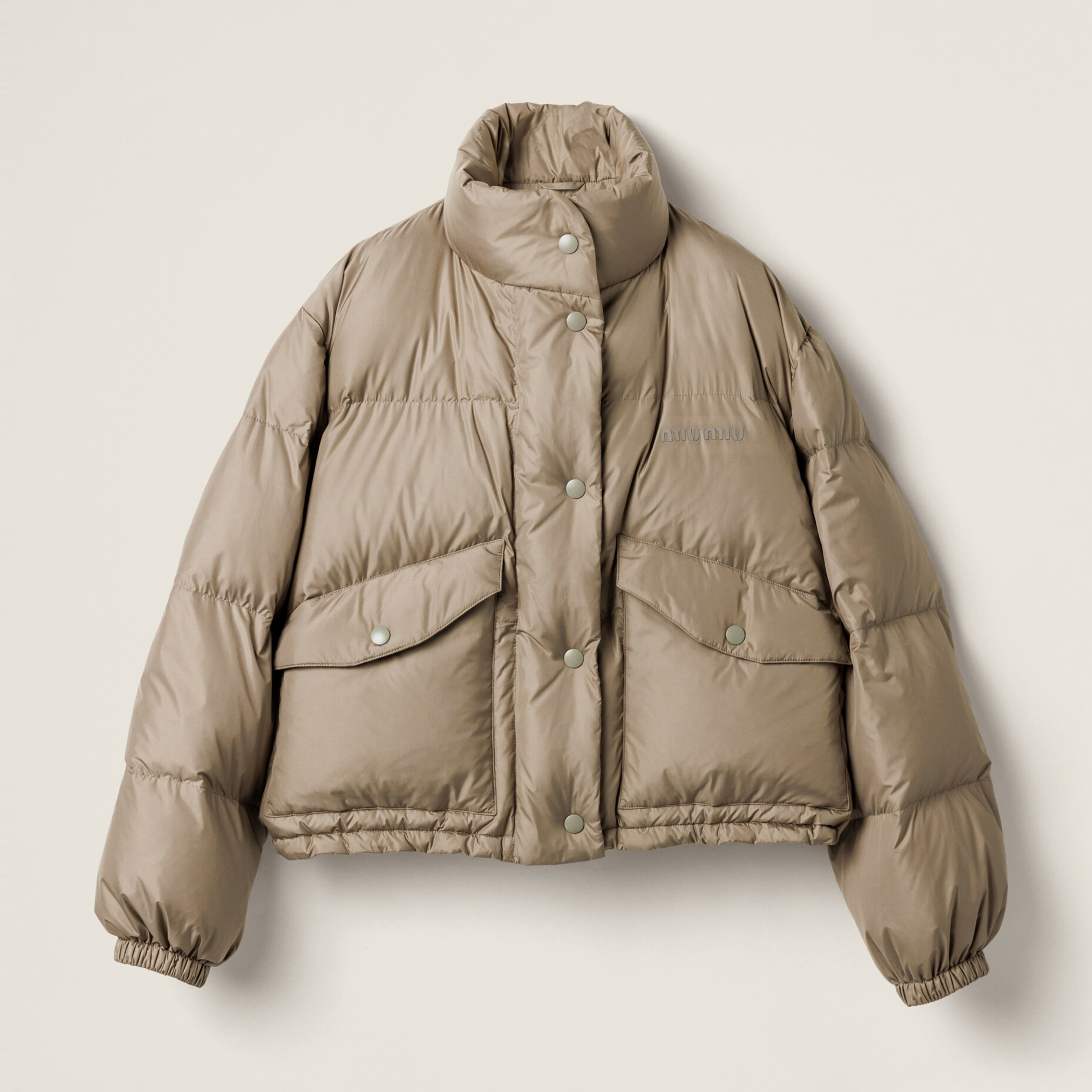 NIGO MiuMiu Women's Autumn and Winter Solid Color Logo Print Long Sleeve Puffer Down Jacket #nigo73939