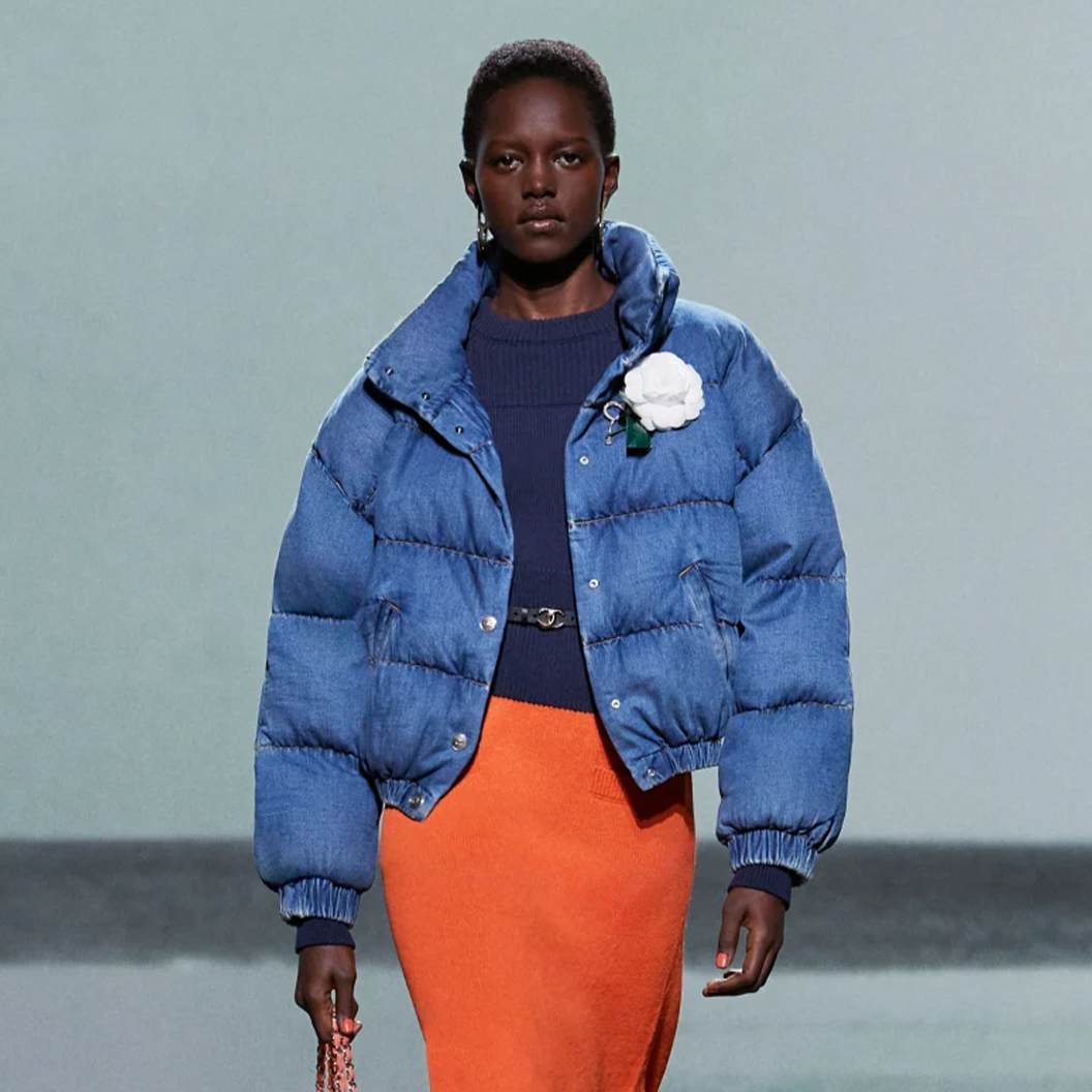 NIGO Chanel Women's Retro Autumn And Winter Standing Collar Single Breasted Loose Solid Color Denim Long Sleeve Jacket Ngvp #nigo9548