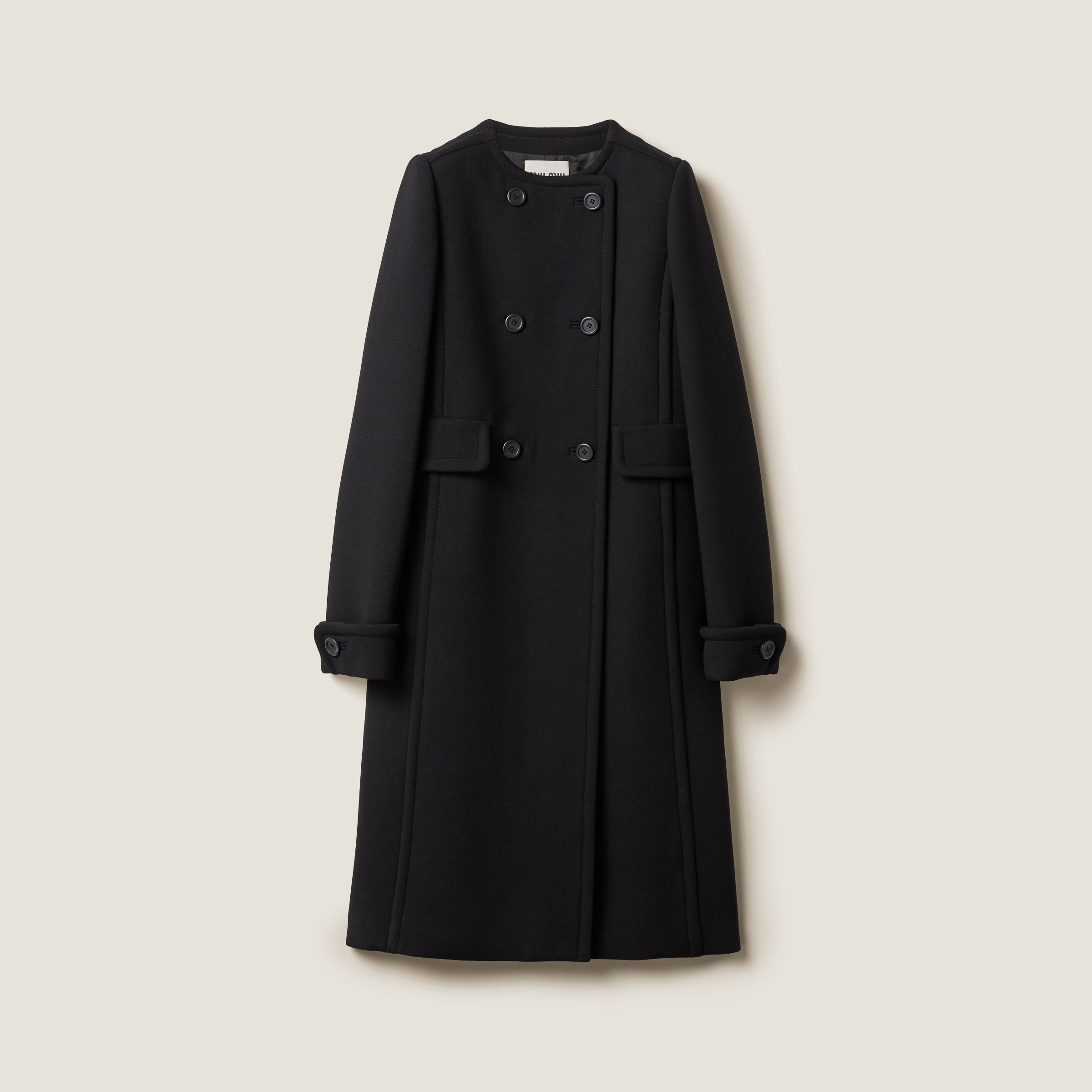NIGO MiuMiu Women's Autumn And Winter Printed Wool Double Breasted Mid-Length Straight Coat Ngvp #nigo9559