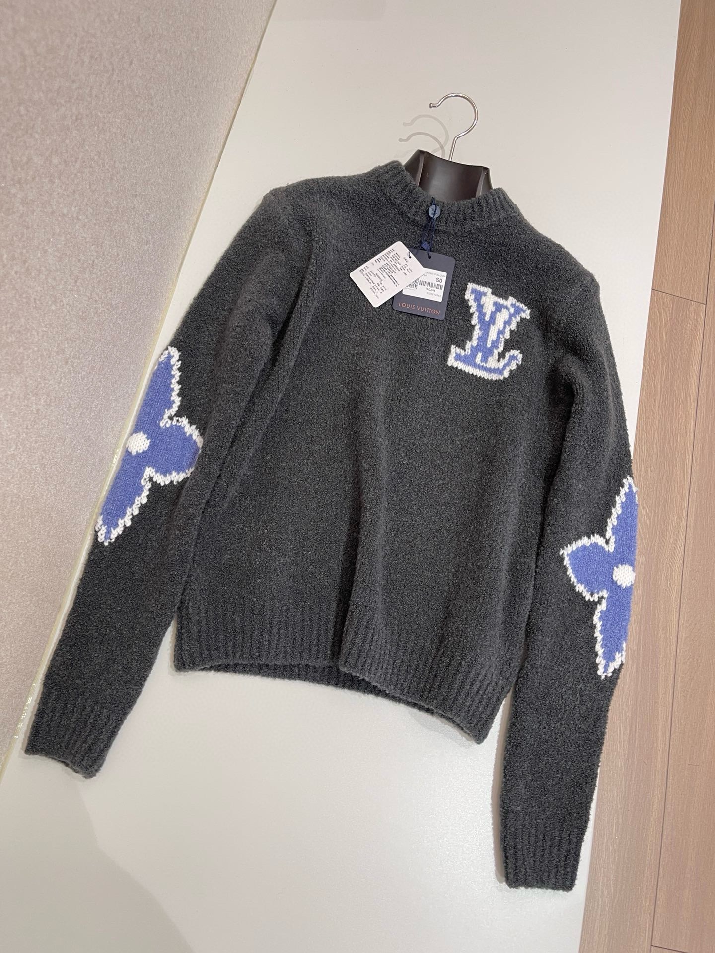 NIGO Louis Vuitton Men's Spring and Autumn Logo Printed Round Neck Pullover Long Sleeve Sweater #nigo73968