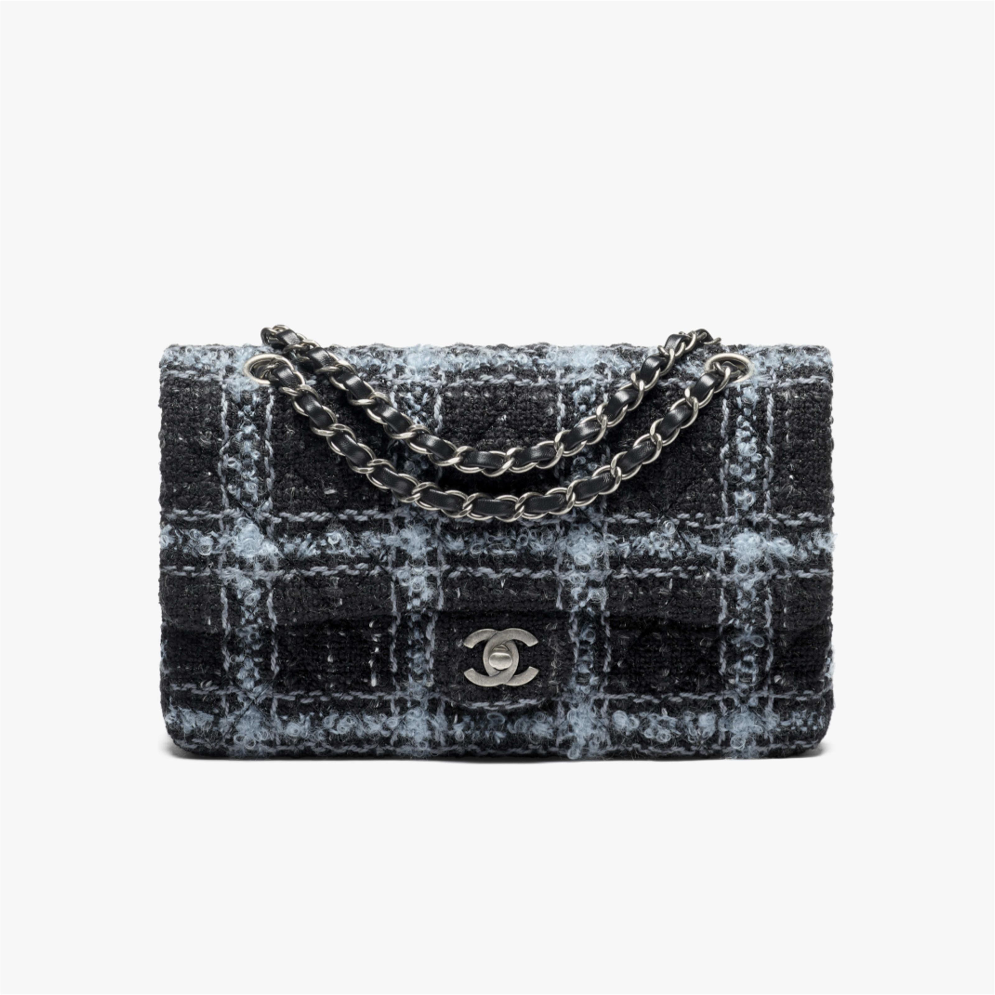 NIGO Chanel Women's Colorblocked Plush Metal Chain Shoulder Strap Wool Tweed Shoulder Crossbody Bag Bags #nigo73959