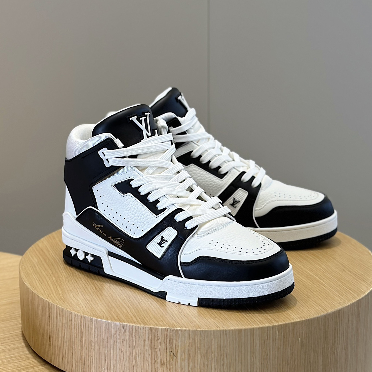 NIGO Louis Vuitton Men's Four Seasons Classic Fashion Logo Print High Top Sneakers Trainer Casual Shoes #nigo73954