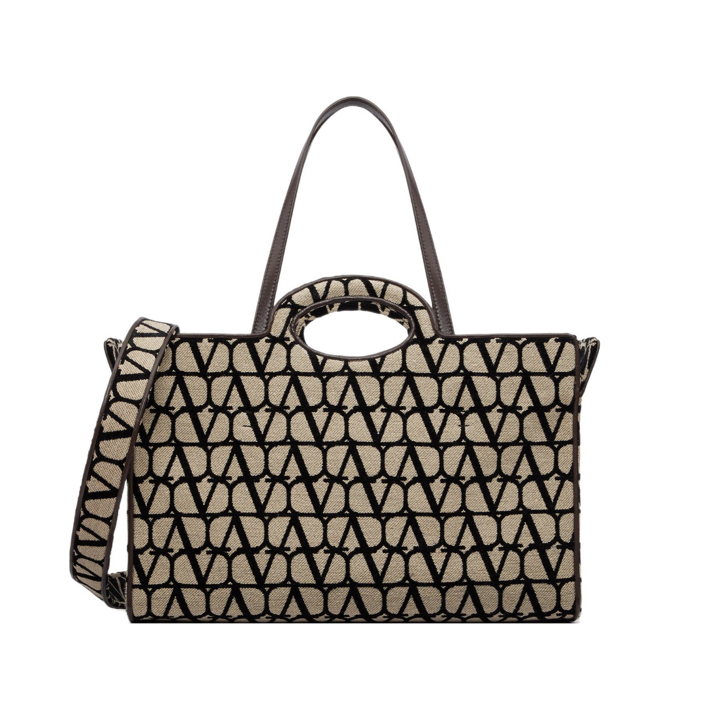 NIGO Valentino Women‘s Solid Color Detachable Shoulder Strap V Logo Leather Tote Bag Shopper Shoulder Bags #nigo73975