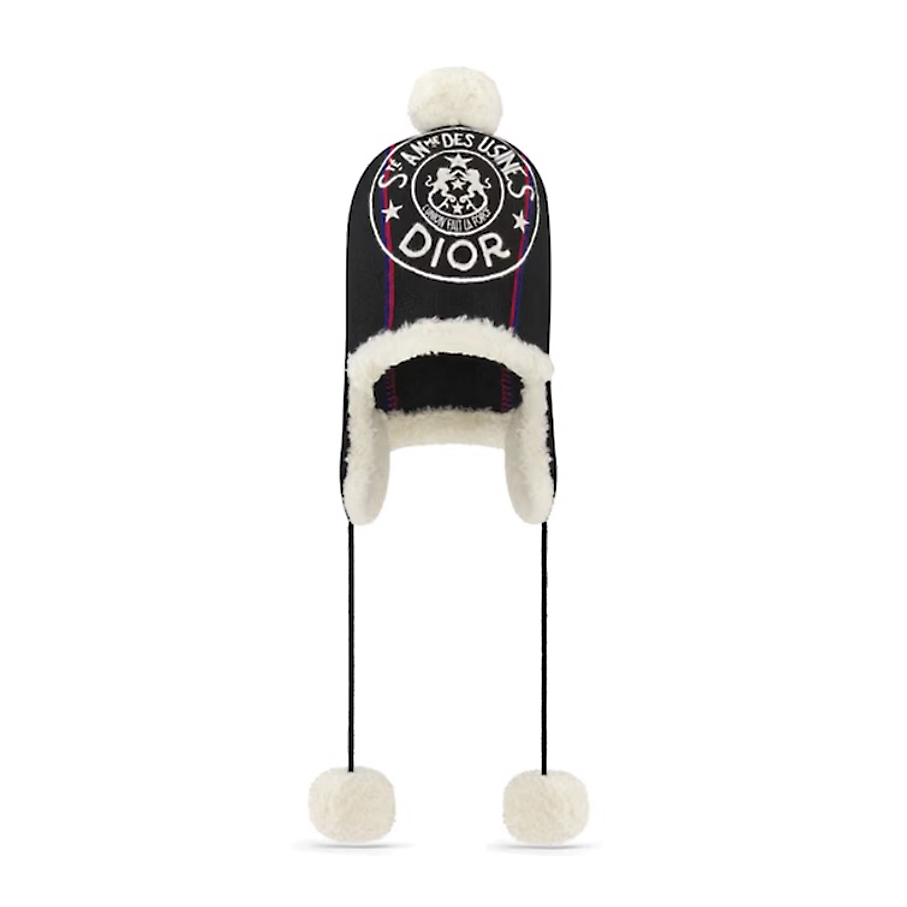 NIGO Dior Women's Men's Ski Hat Hairball Ear Protection Hat Cashmere Warm Line Cap #nigo73978