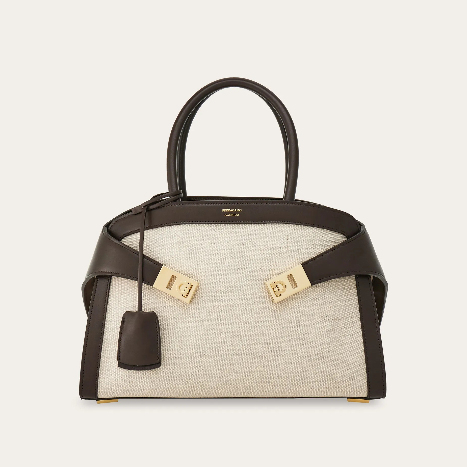 NIGO Ferragamo HUG Women's Gancini Closure Buckle Removable Adjustable Shoulder Strap Cowhide Leather Single Shoulder Crossbody Handbag Bag Bags #nigo74111