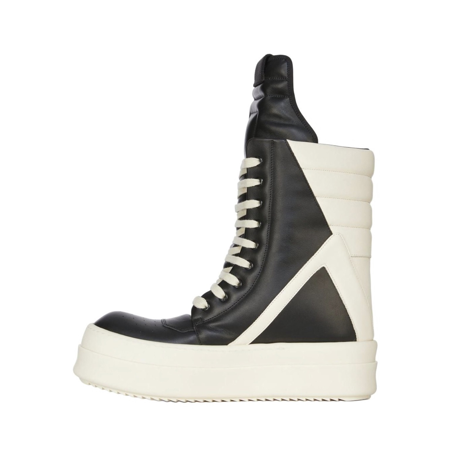 NIGO Rick Owens Classic Solid Color Leather High Top Lace Up Side Zipper Mens Womens Casual Fashion Hundred Couple Shoes #nigo74114