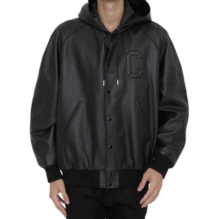 NIGO Celine Men's Spring Autumn High Street Solid Color Zipper Hooded Long Sleeve Fitted Leather Jacket Ngvp #nigo9572