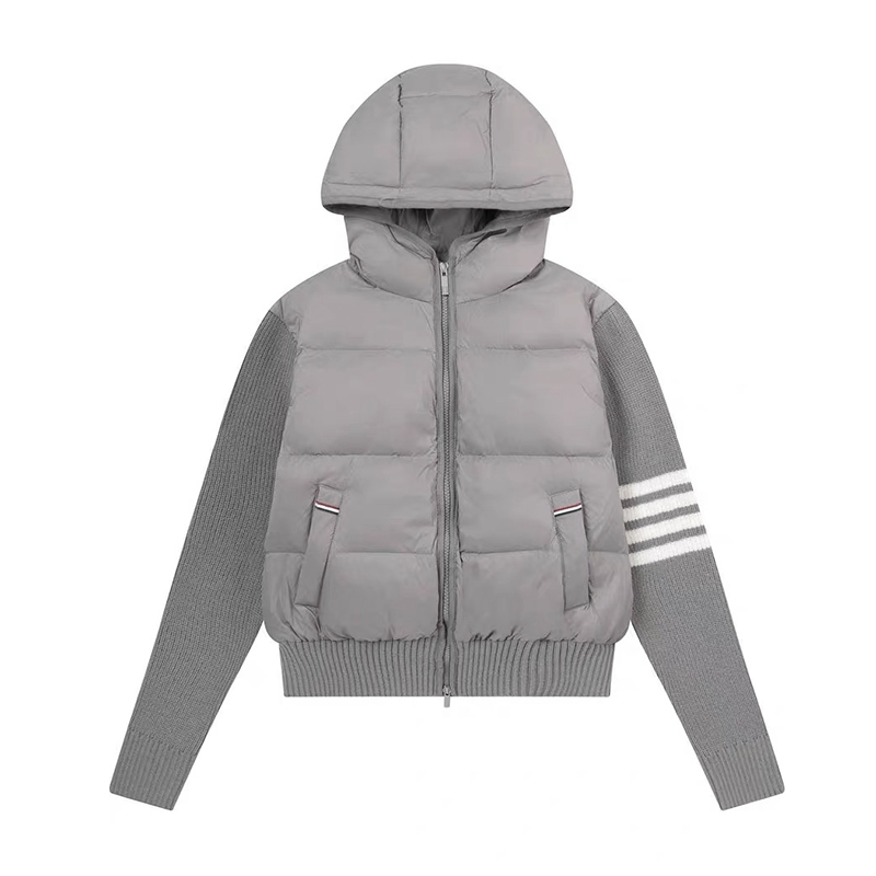 NIGO Thom Browne Women's Spring And Autumn Splicing Stripe Casual Long Sleeve Fitted Hooded Jacket Ngvp #nigo9573