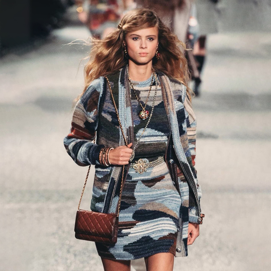 NIGO Chanel Women's Spring And Autumn Wool And Cashmere Color Blocking Single-Breasted Long-Sleeved Knitted Cardigan Ngvp #nigo9575