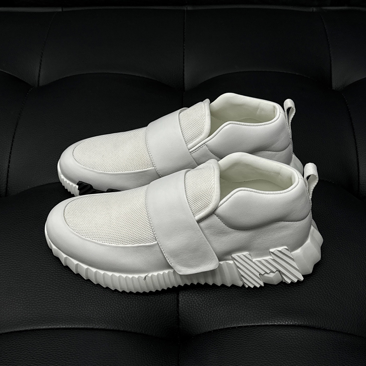 NIGO Hermes Men's and Women's Canvas Leather Velcro Round Toe Shock Absorbing Wearable Low Top Life Casual Shoes #nigo74127