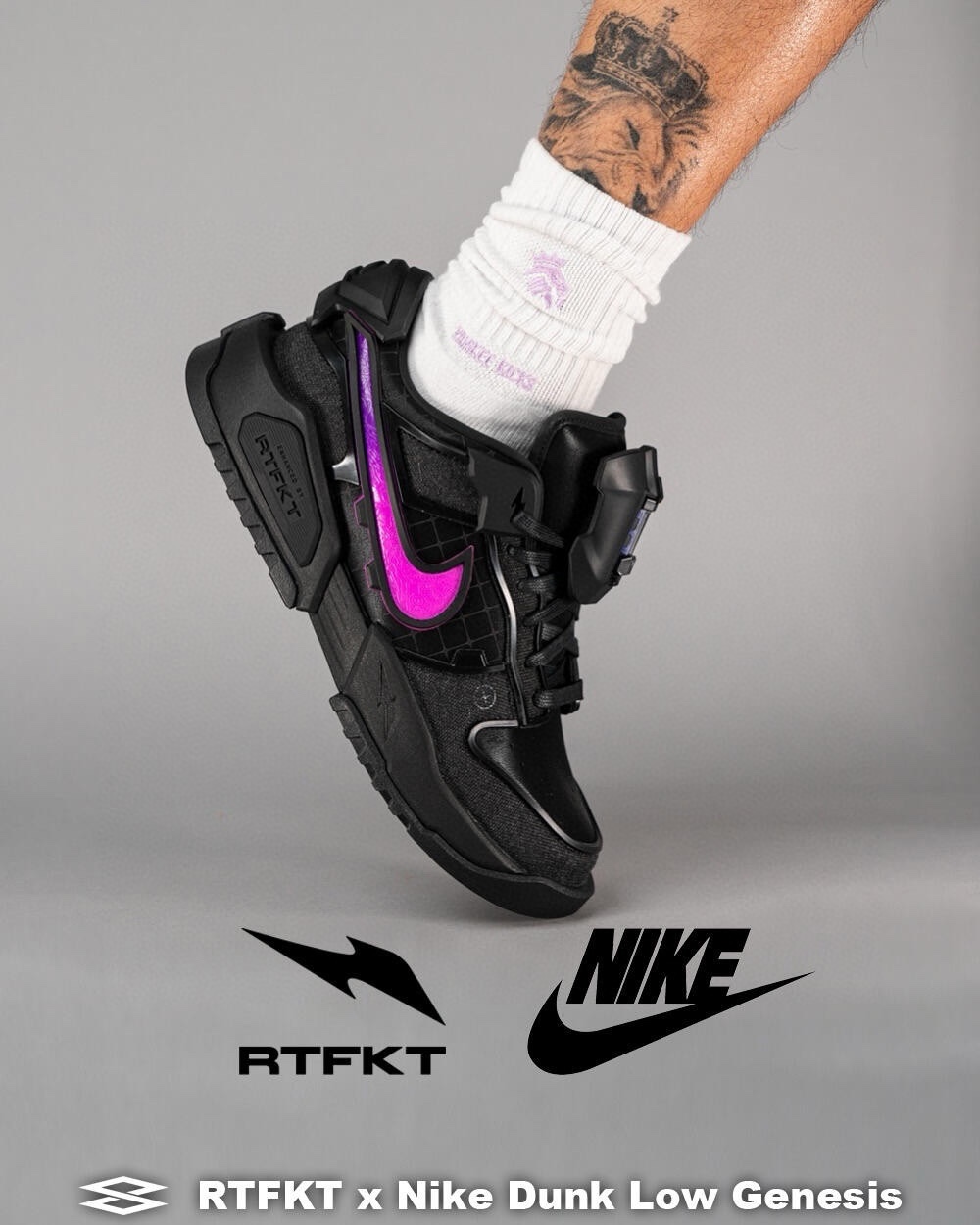 NIGO RTFKT Studios x Nike Dunk Genesis Void Men's (Removable Tongue) Classic Low Top Casual Sneakers Shoes #nigo74125