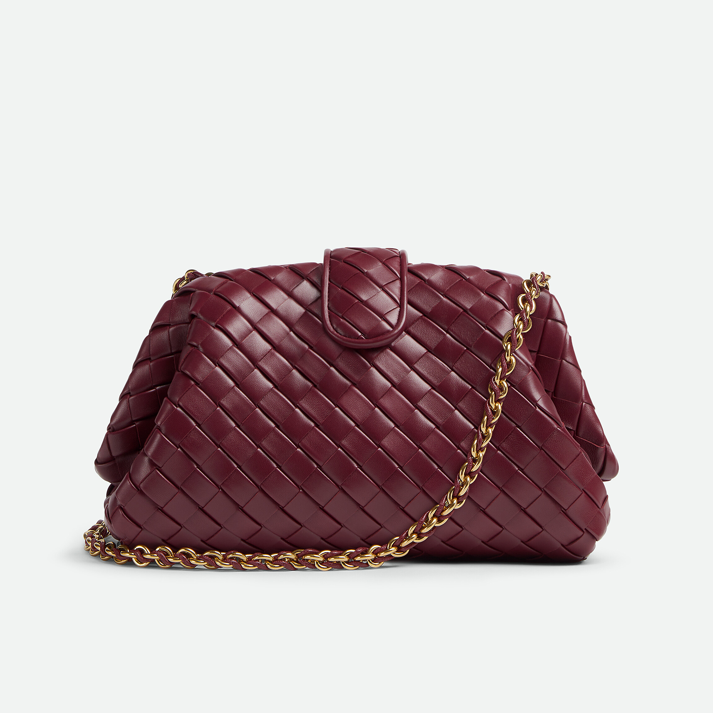 NIGO Bottega Veneta Lauren 1980 Women Solid Color Magnetic Clasp Closure Calfskin Woven Shoulder Clutch Bag Bags #nigo74138