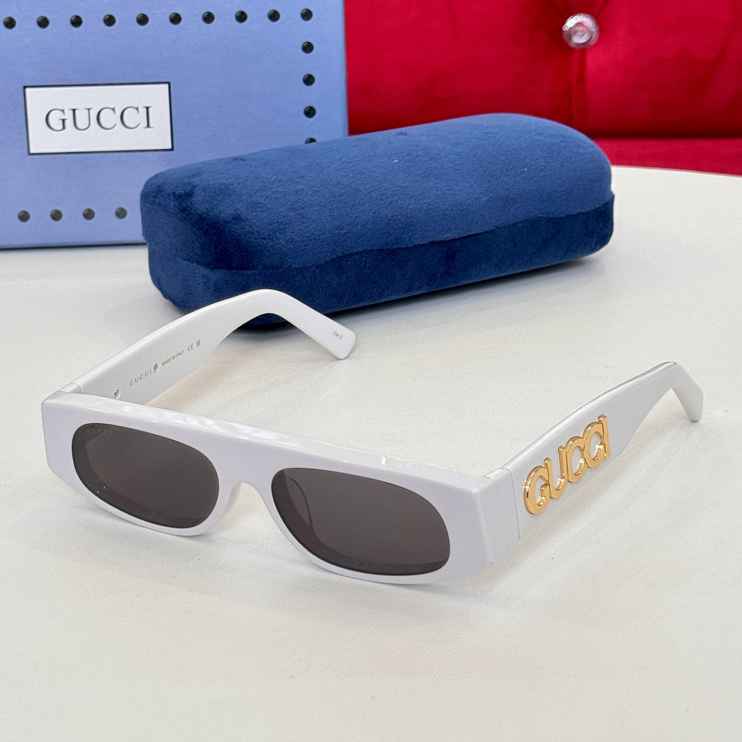 NIGO Gucci Women's Gold Logo Decoration Irregular Shape Sunglasses Eyeglasses Glasses #nigo74144