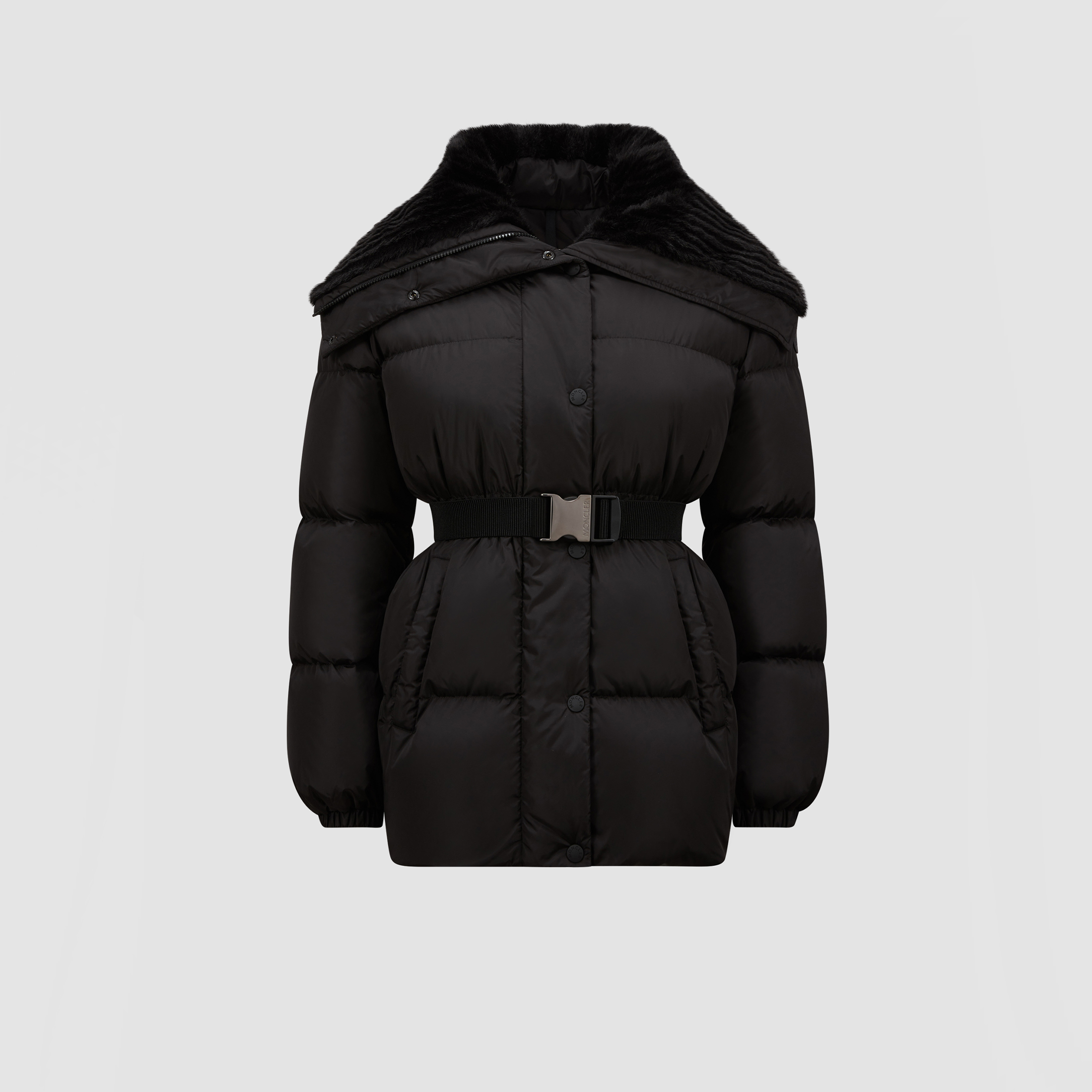 NIGO Moncler Brasseurs Women's Short Down Jacket Coat Autumn And Winter Fashionable Lapel Warm Black Temperament Coat #nigo332539