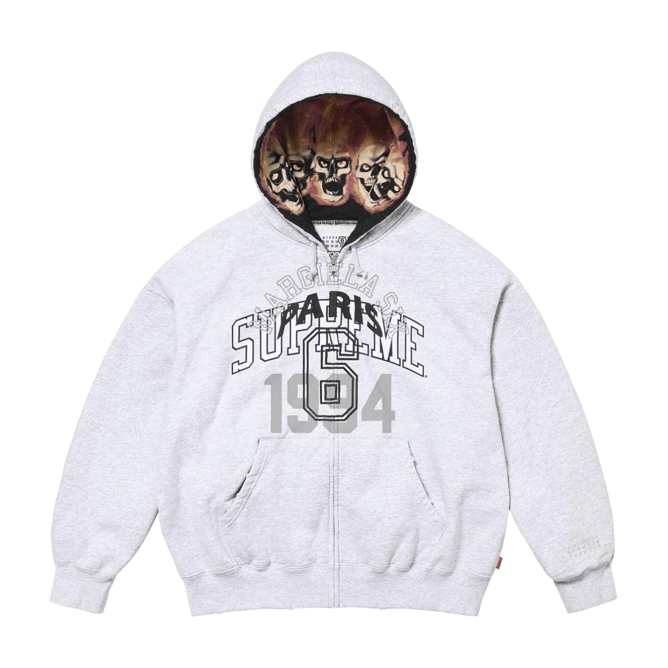 NIGO SUPREME X MM6 MAISON MARGIELA Men's and Women's Spring and Autumn Solid Color Letter Print Zipper Hooded Long Sleeve Jacket #nigo74173