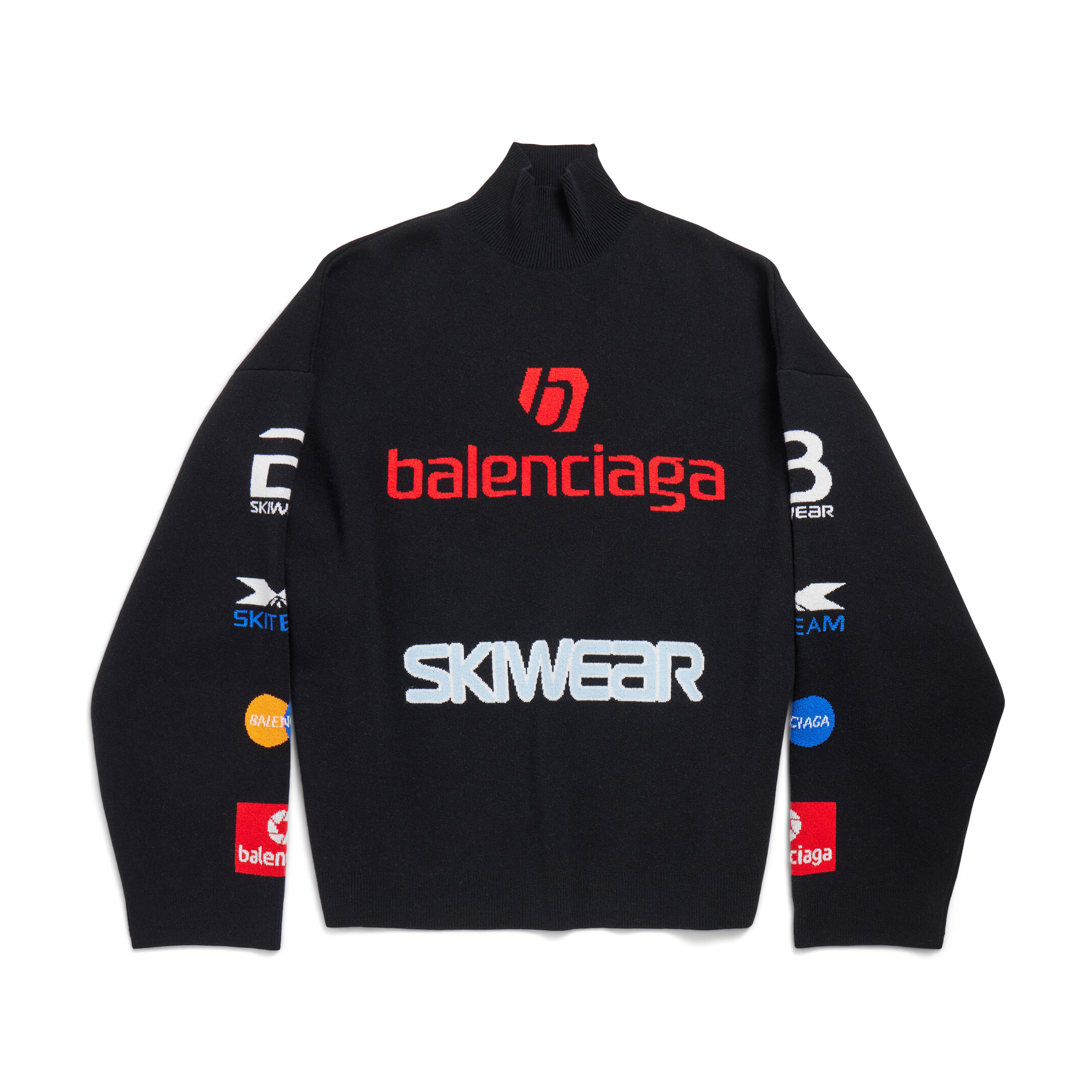 NIGO Balenciaga Men's and Women's Spring and Autumn Letter Printed High Neck Drop Shoulder Long Sleeve Sweater #nigo74155