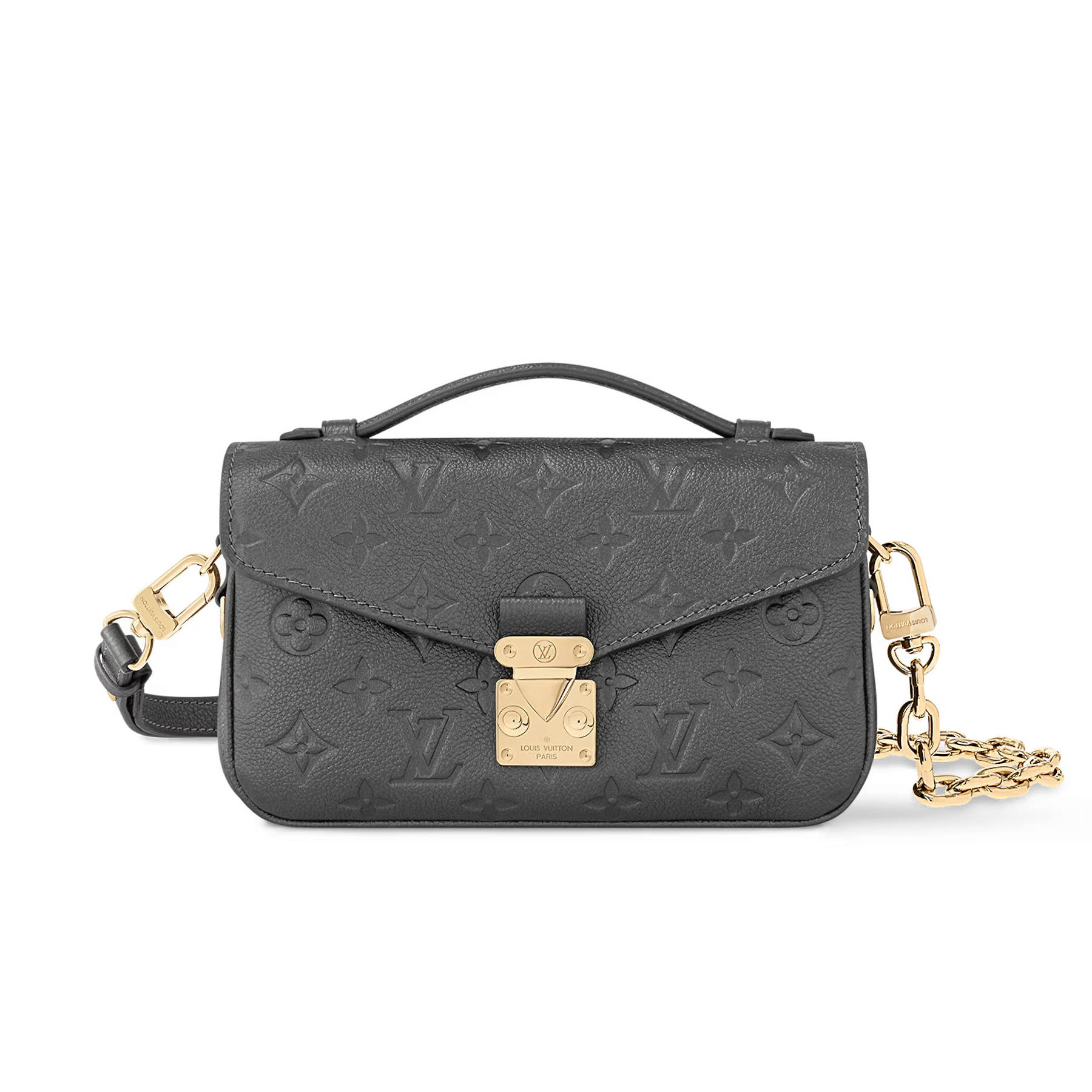 NIGO Louis Vuitton Pochette Métis East West Women's Black Detachable Adjustable Shoulder Strap Embossed Grained Cowhide Handheld Crossbody Shoulder Bag Bags #nigo74159