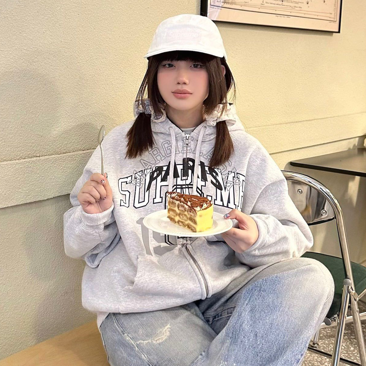 NIGO SUPREME X MM6 MAISON MARGIELA Men's and Women's Spring and Autumn Solid Color Letter Print Zipper Hooded Long Sleeve Jacket #nigo74173