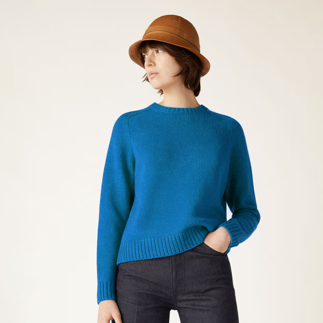 NIGO Loro Piana Women's Spring And Autumn Parksville Crew Neck Knit Long Sleeve Solid Color Fitted Sweater Ngvp #nigo9594