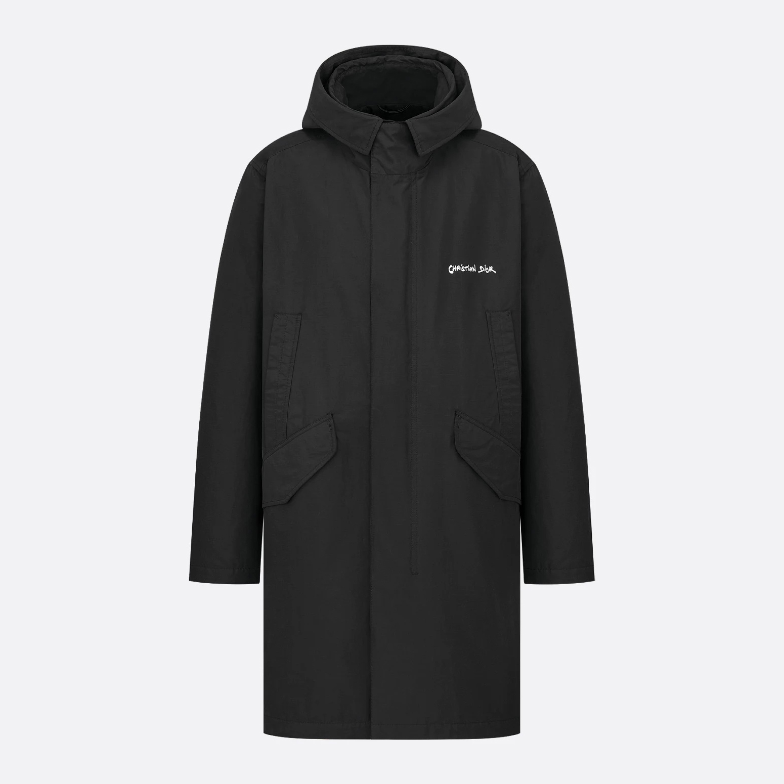 NIGO Dior Men's Spring and Autumn Solid Color Letter Printed Hooded Zipper Loose Mid-Length Long Sleeve Jacket #nigo74164