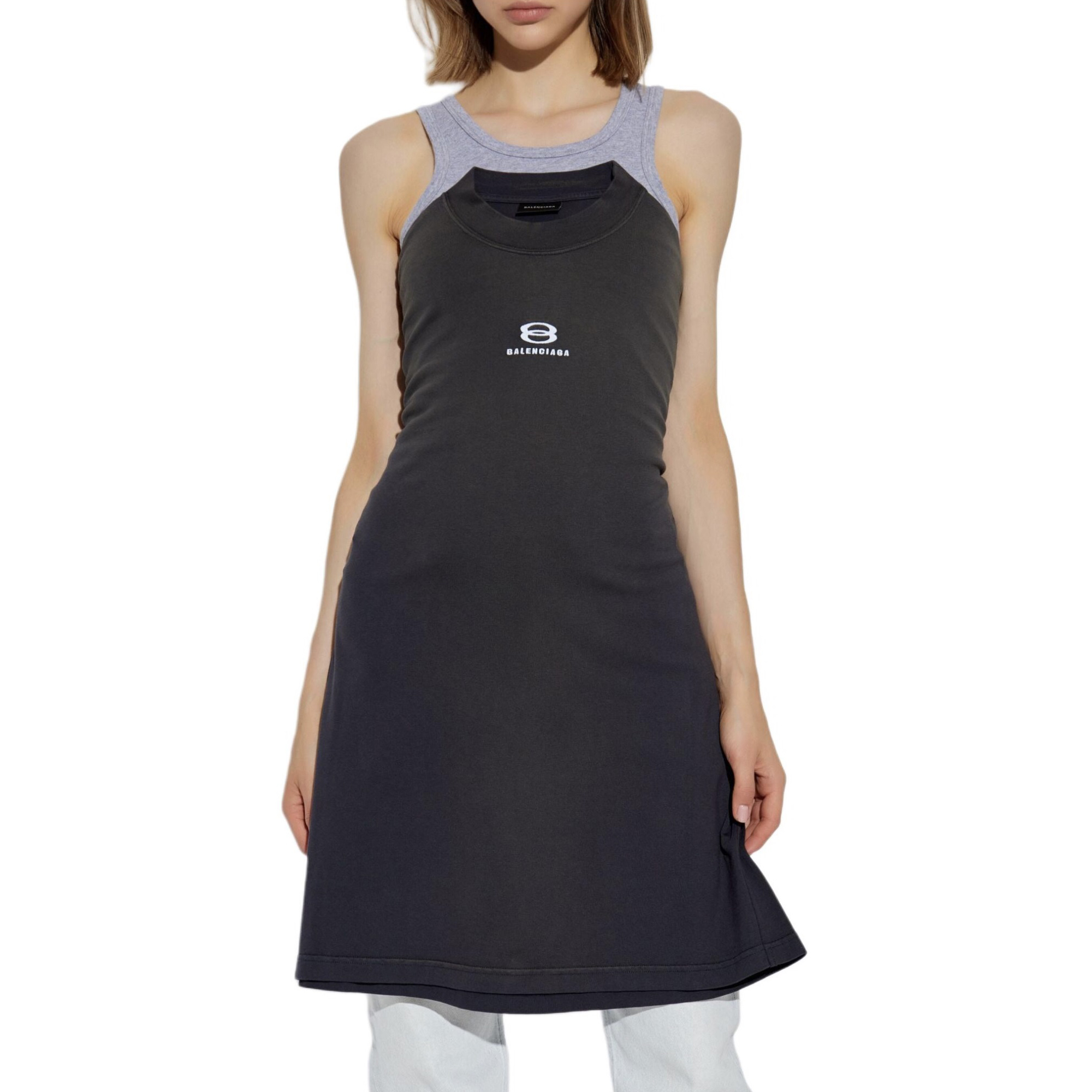 NIGO Balenciaga Women's Spring And Summer Letters Round Neck Fake Two Pieces Splicing Long Undershirt T-shirt #nigo74168