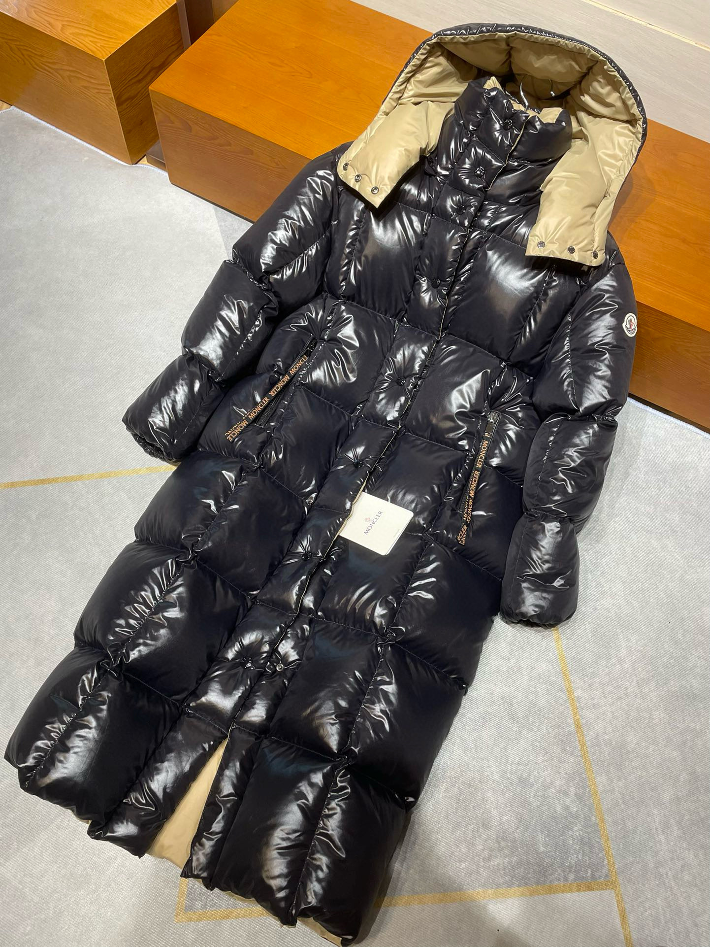 NIGO Moncler Women's Winter Solid Color Hooded Long Zipper Long Sleeve Down Jacket #nigo74197