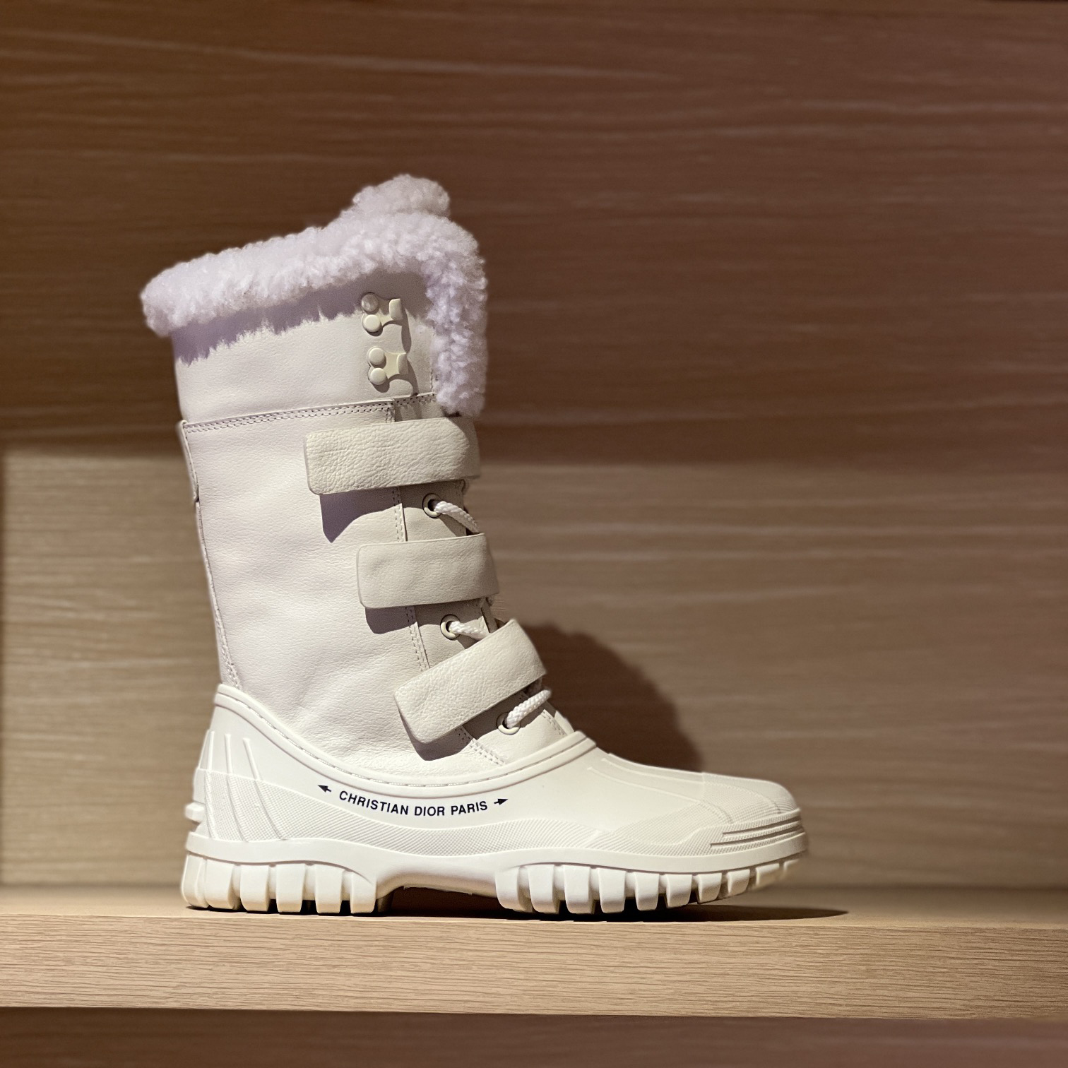 NIGO Dior Women's Autumn and Winter Solid Color Warm Waterproof Wool Mid-Calf Boots Shoes #nigo74166