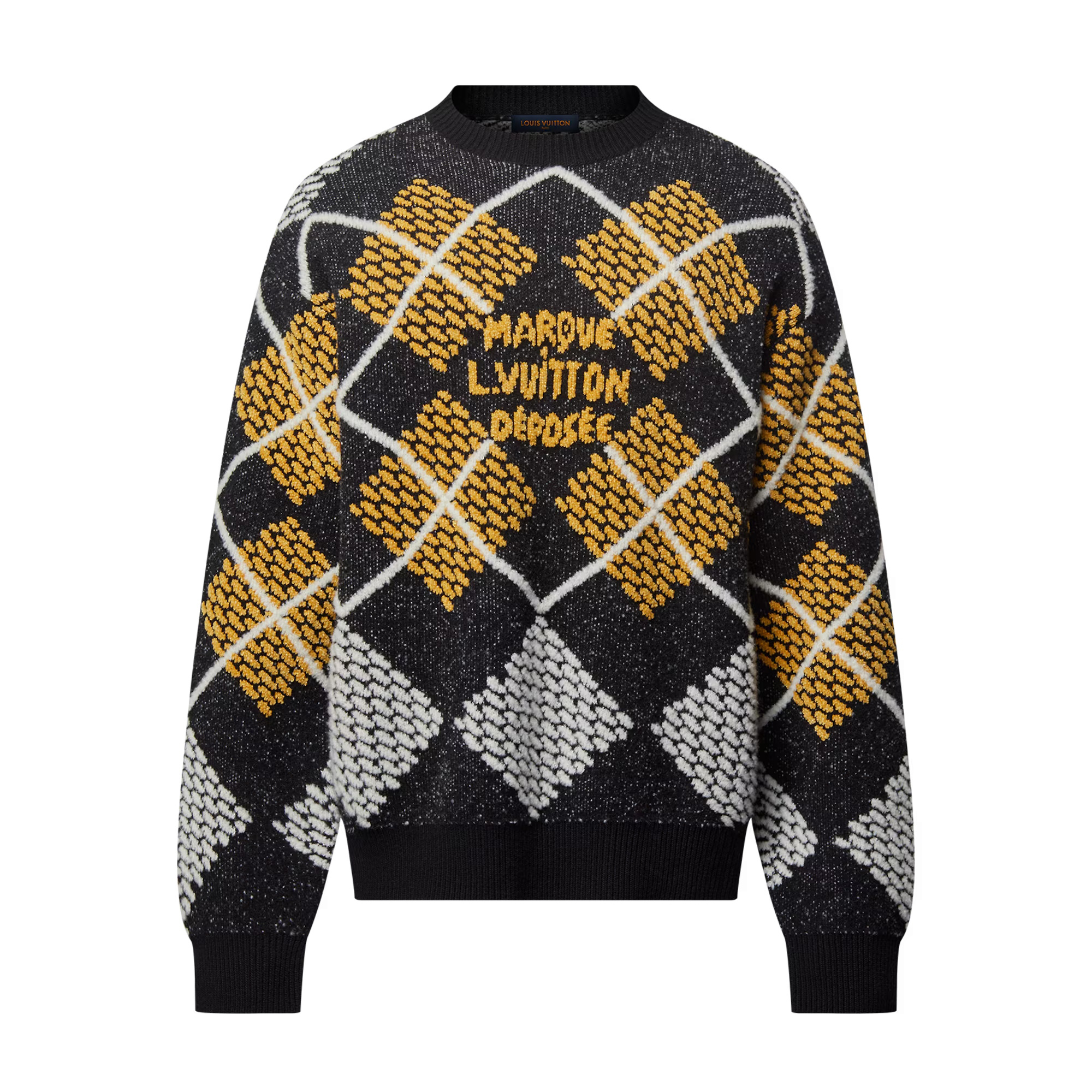 NIGO Louis Vuitton Men's Spring And Fall Colorblocking Wool Blend Round Neck Pullover Long Sleeve Sweater #nigo74165