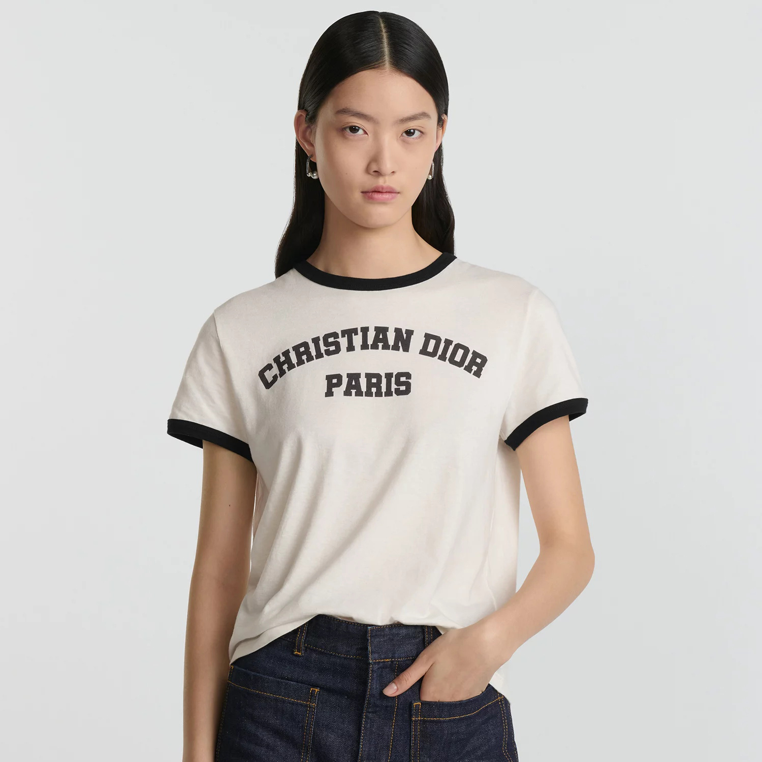 NIGO Dior Women's Summer Solid Color Logo Letter Printed Round Neck Short Sleeve T-Shirt #nigo74187