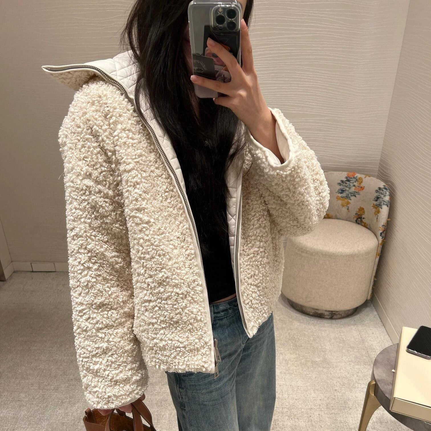 NIGO Dior Women's Autumn and Winter Solid Color Lapel Reversible Straight Drop Shoulder Zipper Long Sleeve Jacket #nigo74191