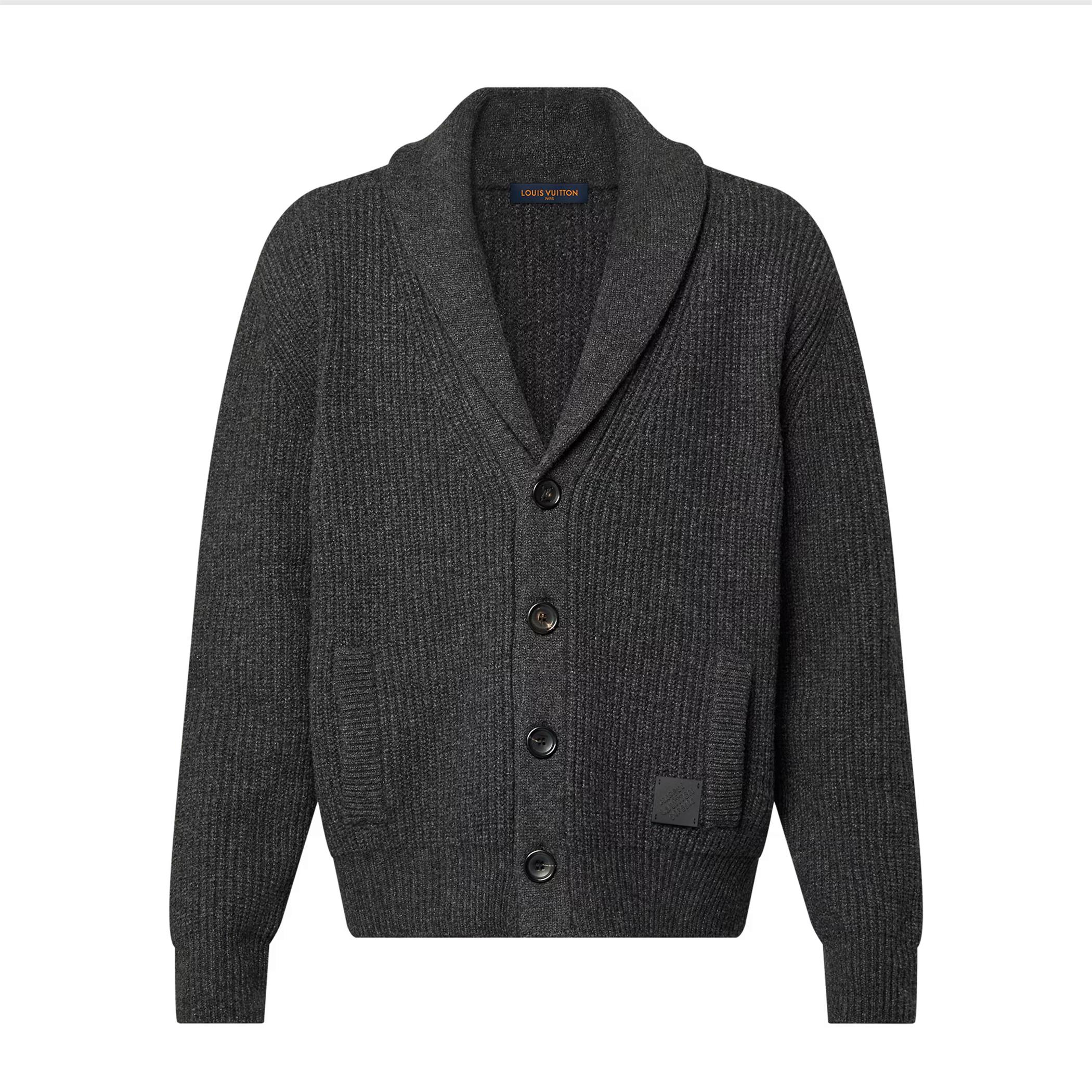 NIGO Louis Vuitton Men's Spring and Autumn Solid Color Sheep Wool Knit Single Breasted Long Sleeve Jacket #nigo74193