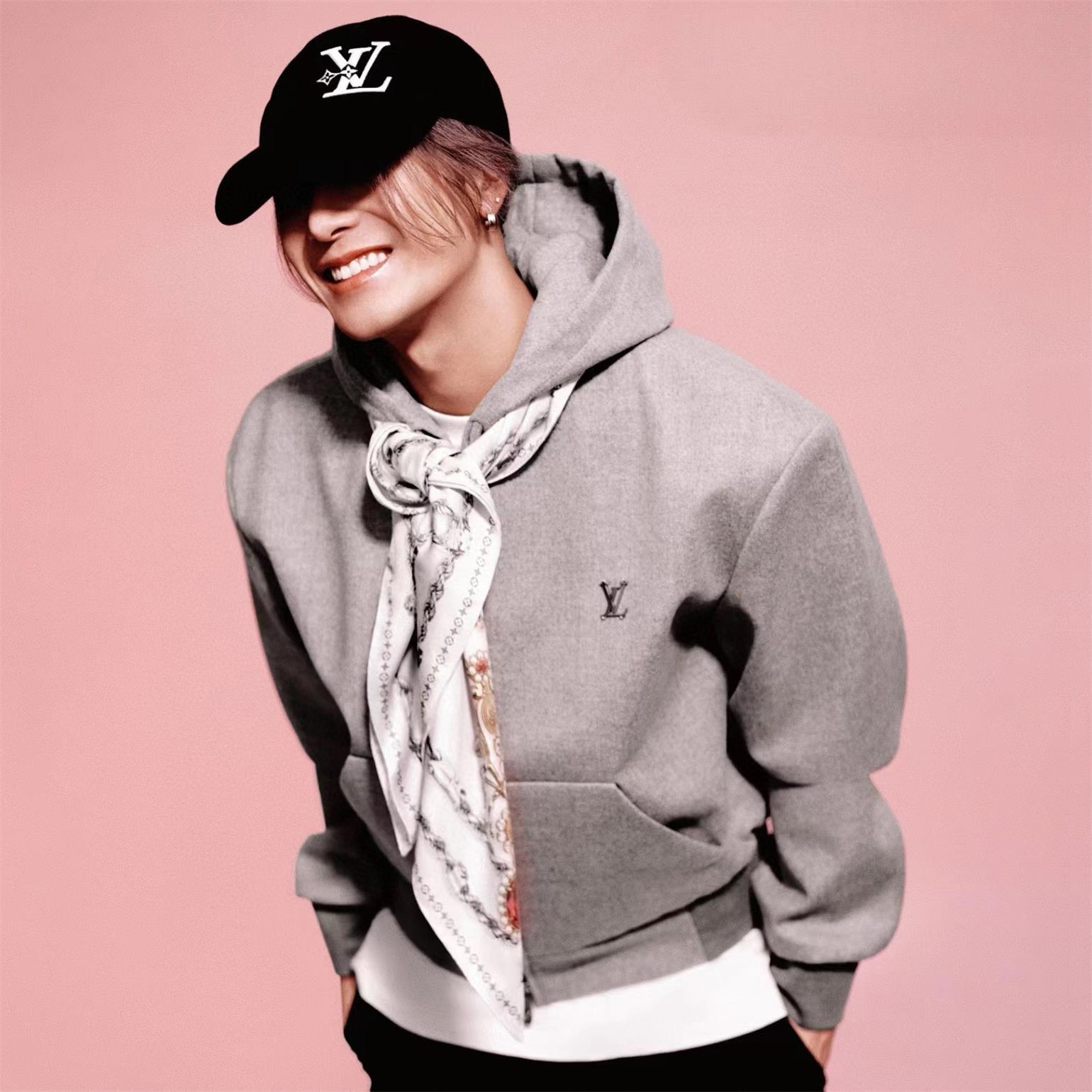 NIGO Louis Vuitton Men's Autumn and Winter Logo Letter Printed Solid Color Hooded Zipper Long Sleeve Jacket #nigo74194