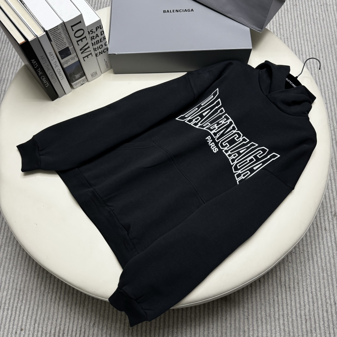 NIGO Balenciaga Men's Spring and Autumn Solid Color Letter Printed Cotton Hooded Sweatshirt #nigo74221