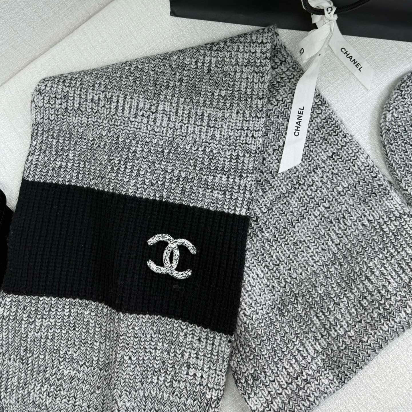 NIGO Chanel Women's Autumn and Winter Solid Color Cashmere Scarf Hat Cap #nigo74228