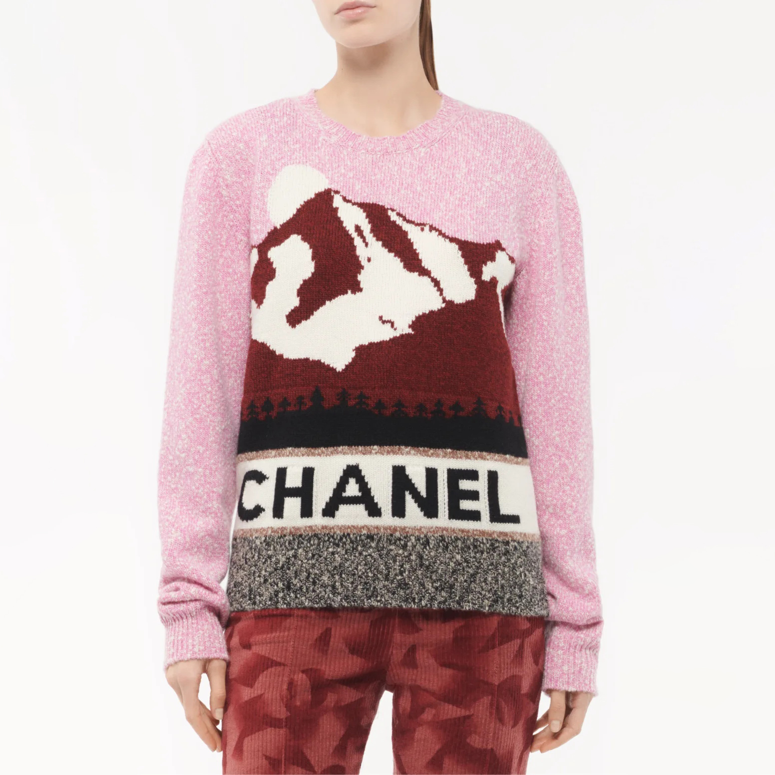 NIGO Chanel Women's Autumn and Winter Pattern Printed Round Neck Pullover Long Sleeve Sweater #nigo74241