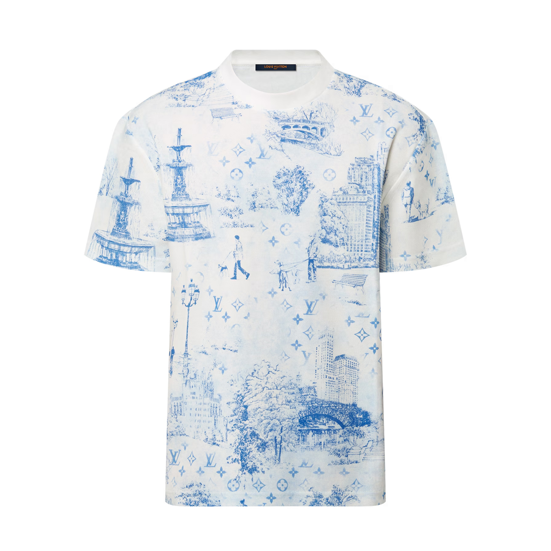 NIGO Louis Vuitton Men's And Women's Summer Graphic Print Cotton Round Neck Short Sleeve T-shirt #nigo74236